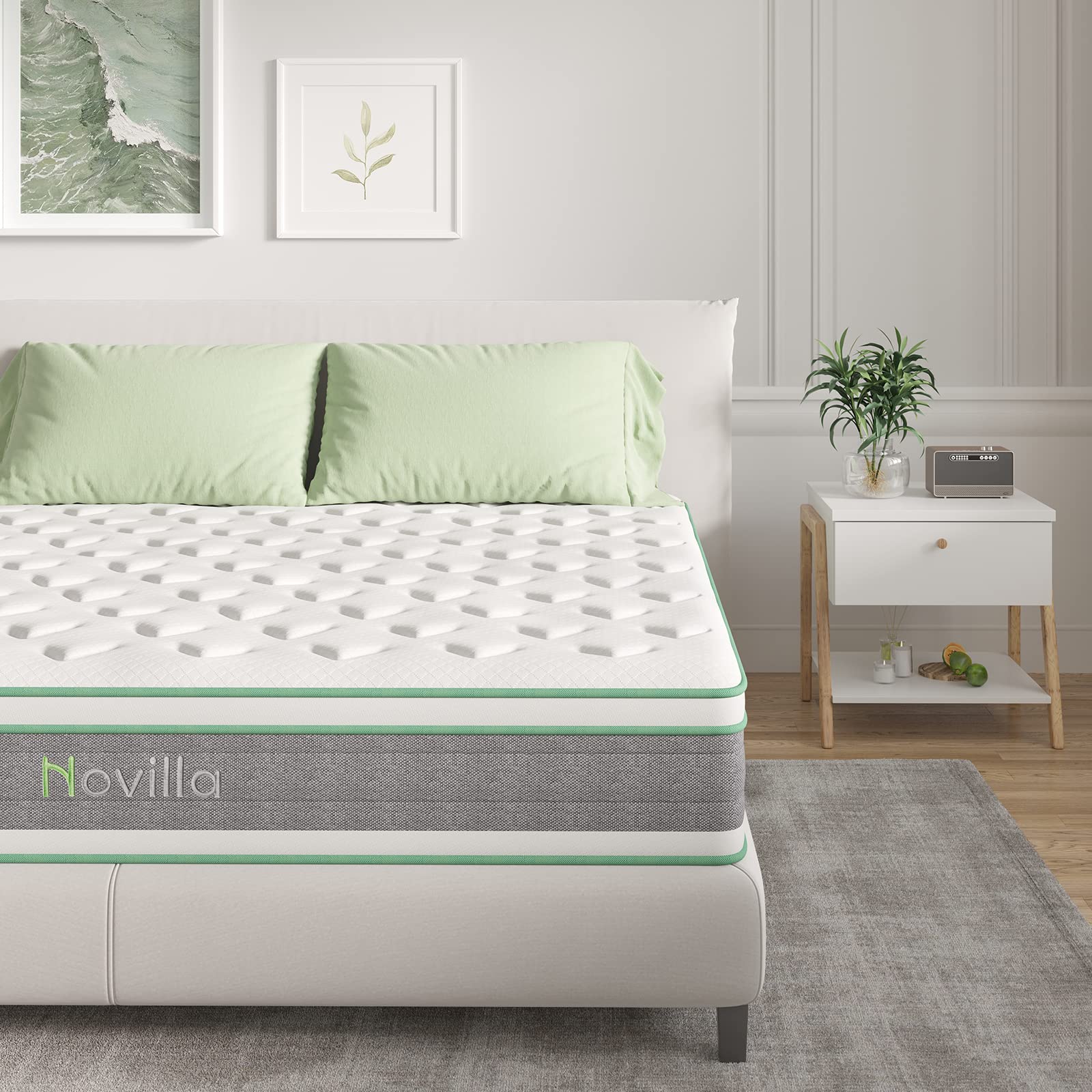 California King Mattress 12 Inch Hybrid Mattress in a Box, Innerspring Mattresses