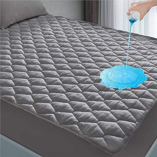 King Mattress Protector, Soft Breathable Waterproof King Size Mattress Pad Cover