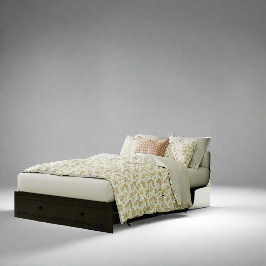 Queen Murphy Bed with Charging Station Cabinet Space Saving Wall Bed for Guest Room