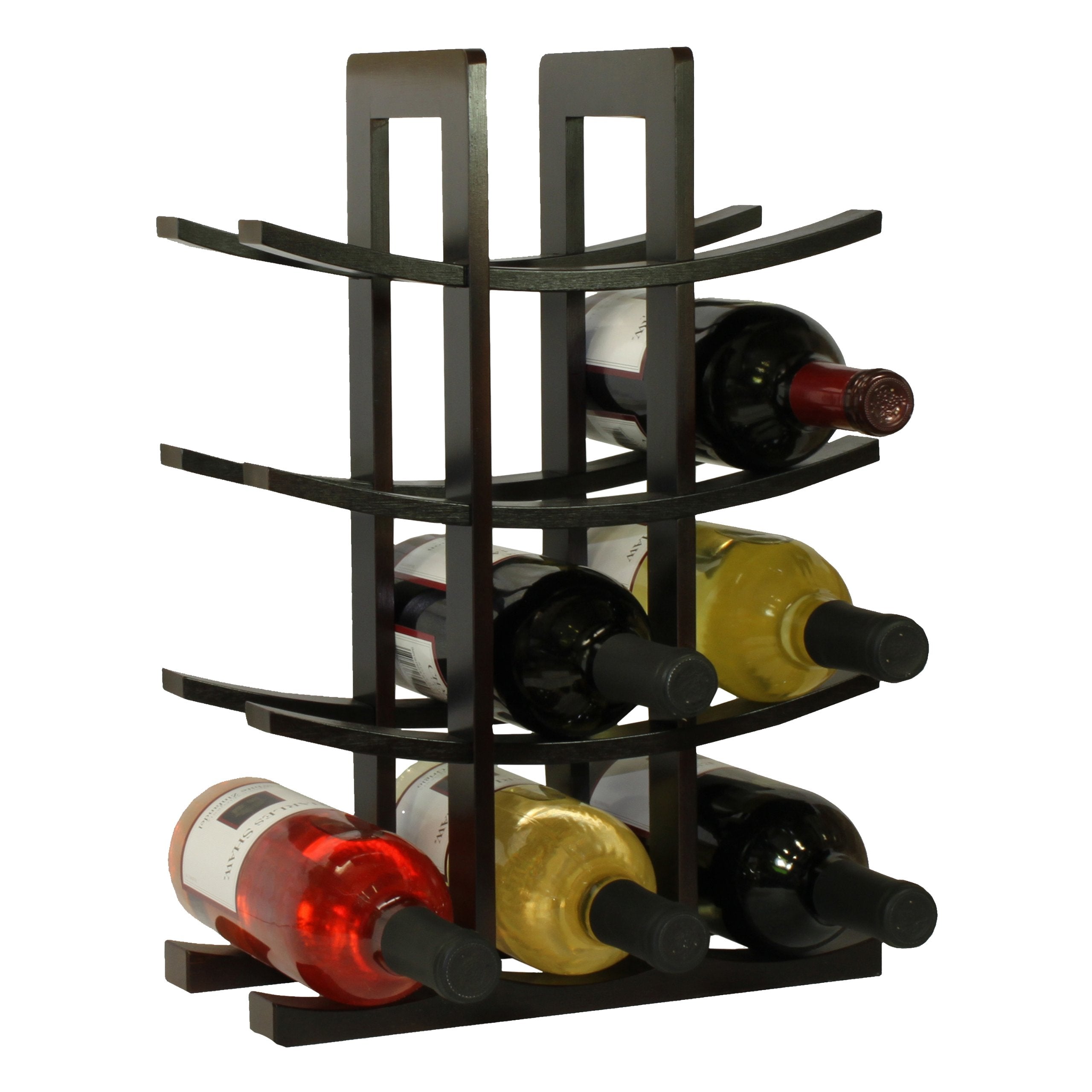 12-Bottle Bamboo Wine Rack