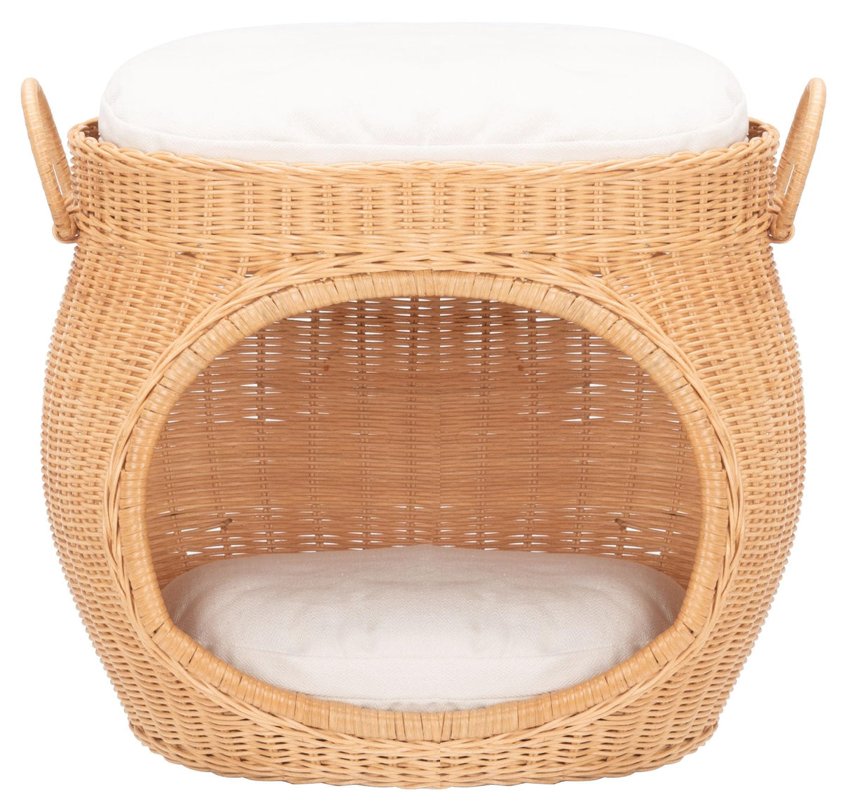 Rattan Cat Bed with Cushion