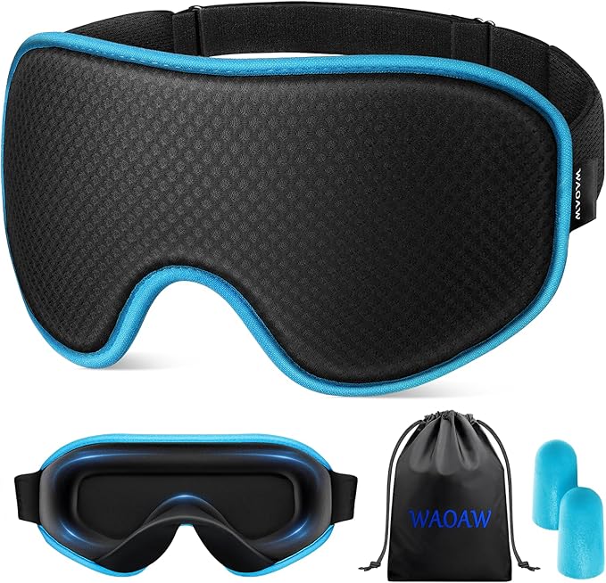 Sleep Mask for Men Women: Blackout Eye Masks for Sleep - 3D Breathable