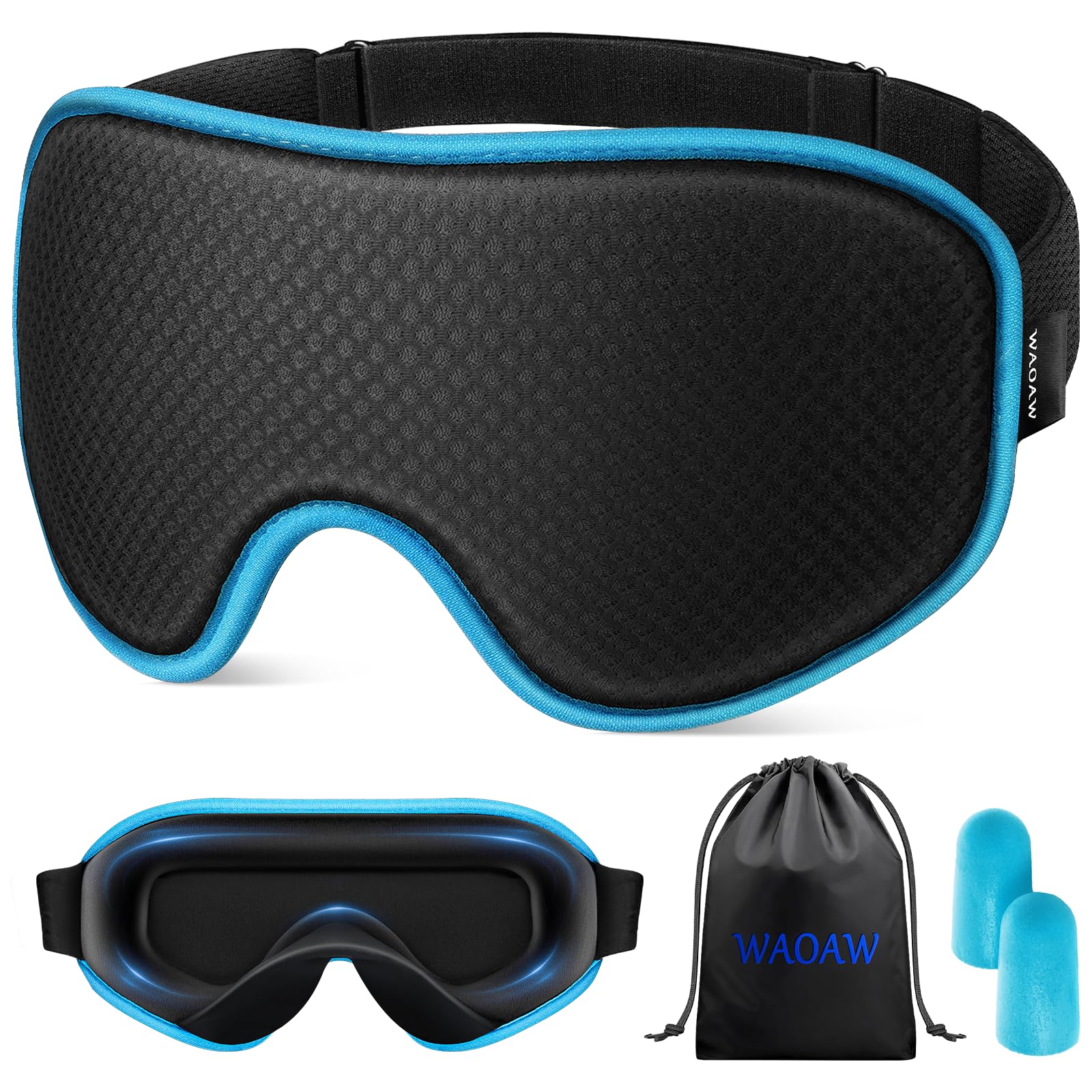 Sleep Mask for Men Women: Blackout Eye Masks for Sleep - 3D Breathable