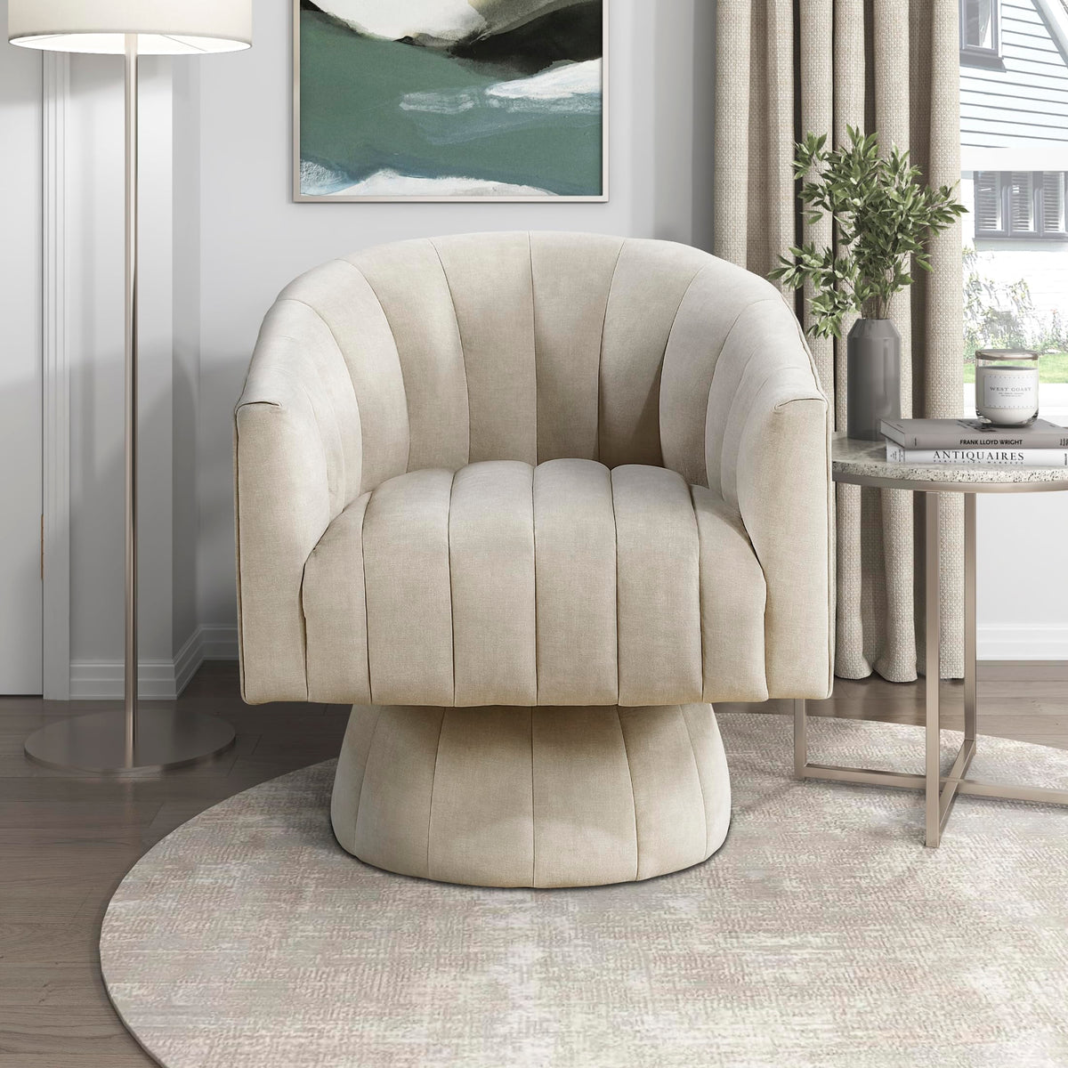 360° Swivel Velvet Accent Chair