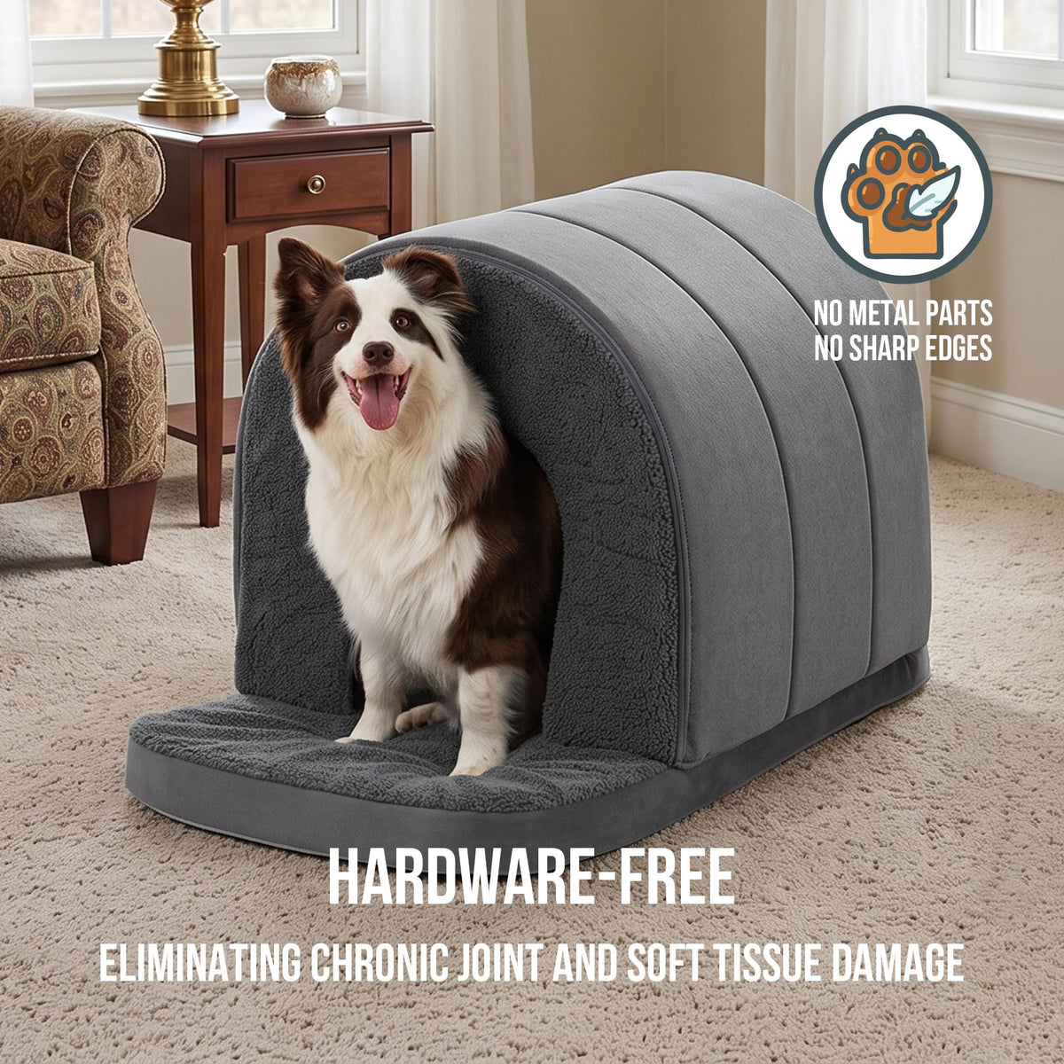 Orthopedic Dog Tent Bed with Cover & Porch