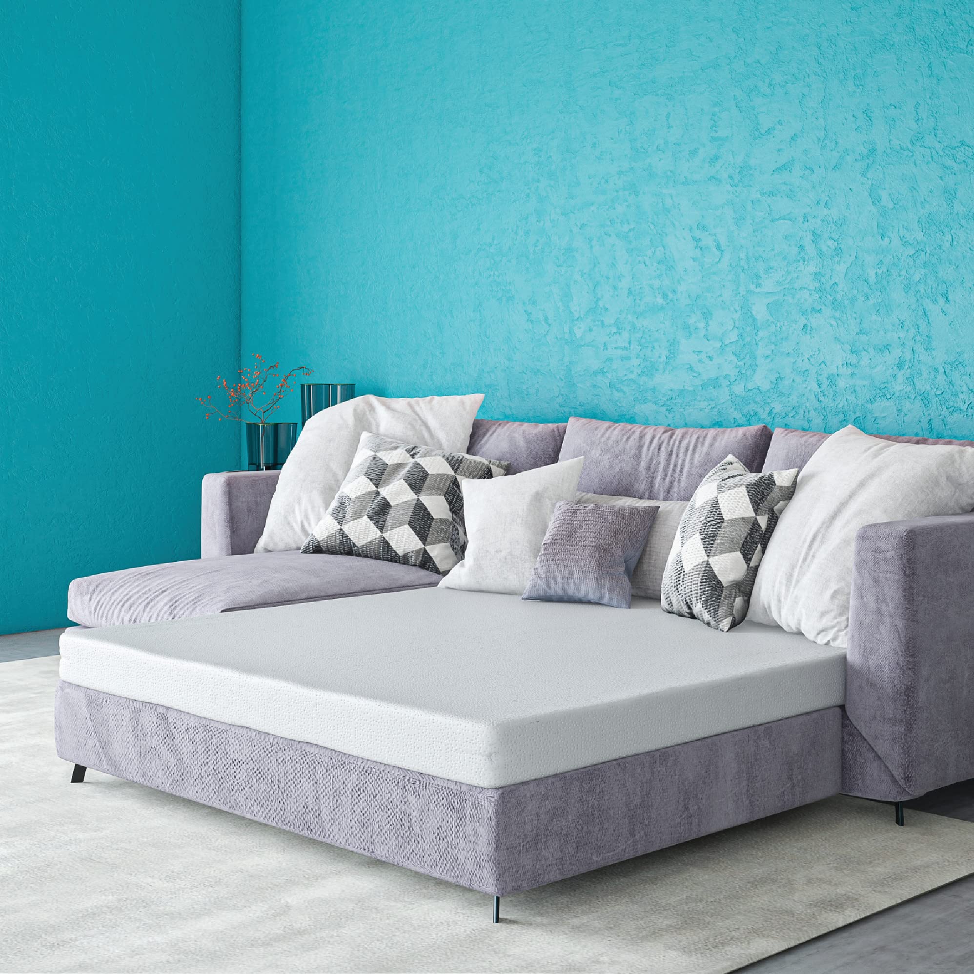 Classic Brands 4.5-Inch Cool Gel Memory Foam Replacement Mattress for Sleeper Sofa Bed