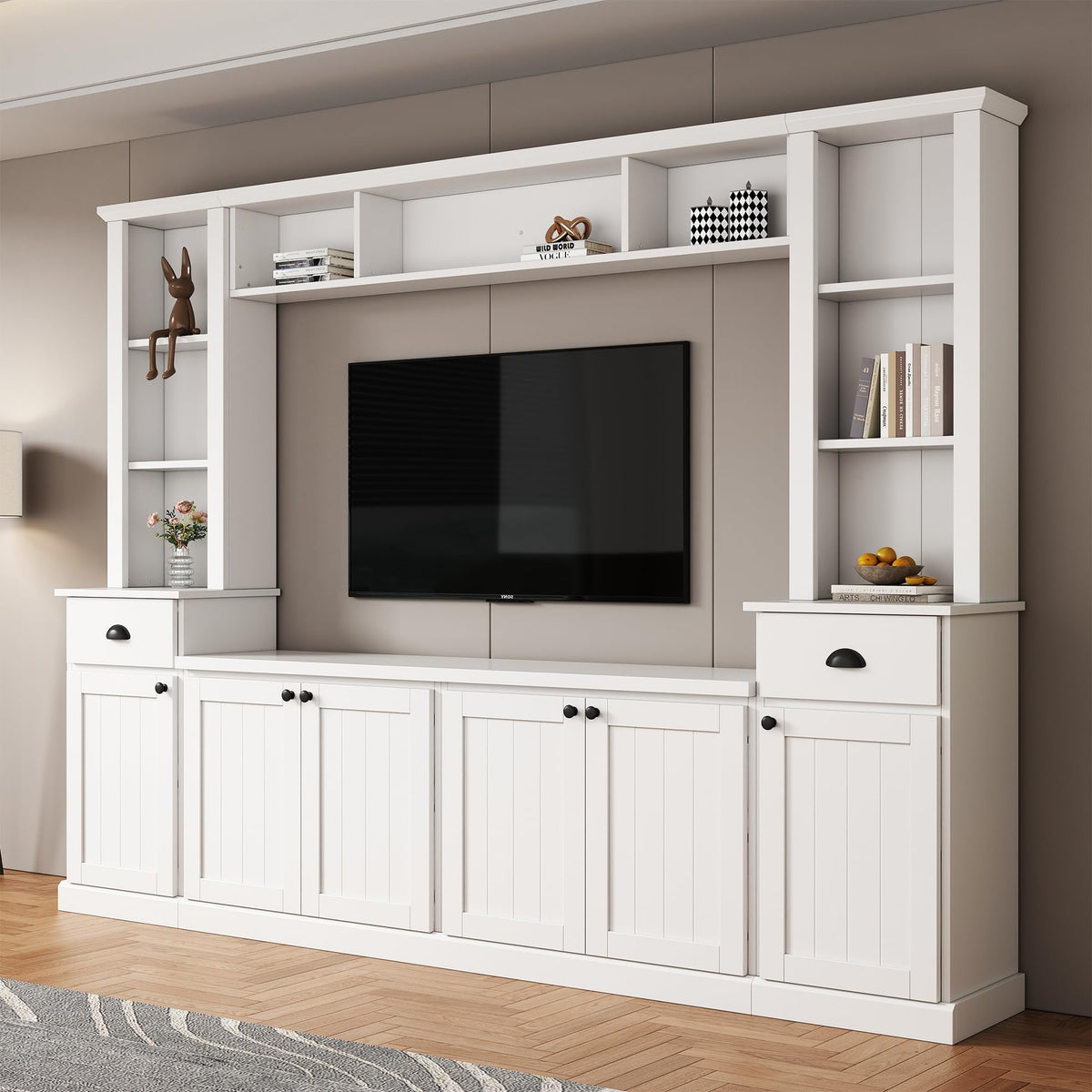 103" Modular Entertainment Center with Adjustable Bridge & Wine Rack