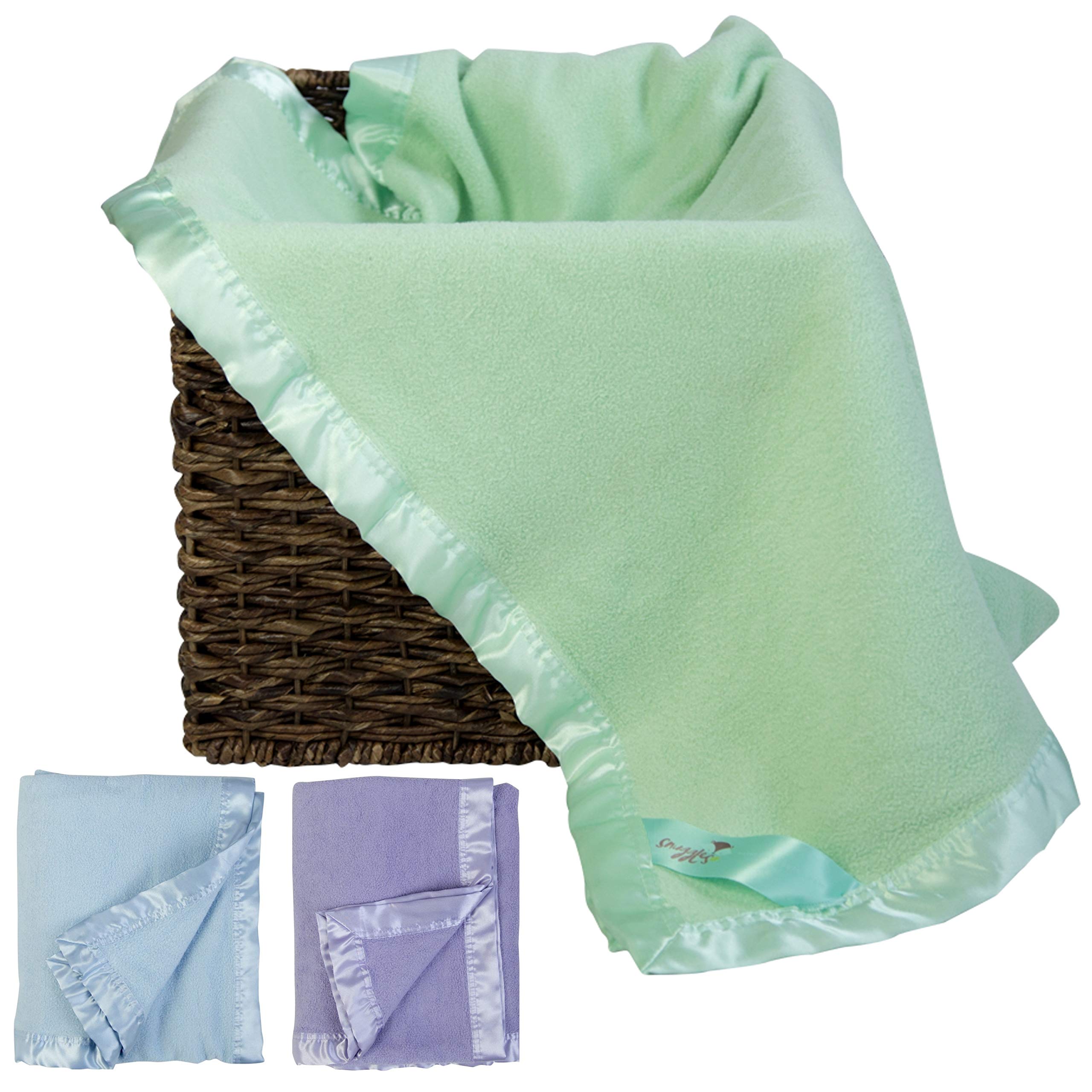 Rayon Soft Light Green Toddler Security Blanket - Lime Green Baby Blanket
