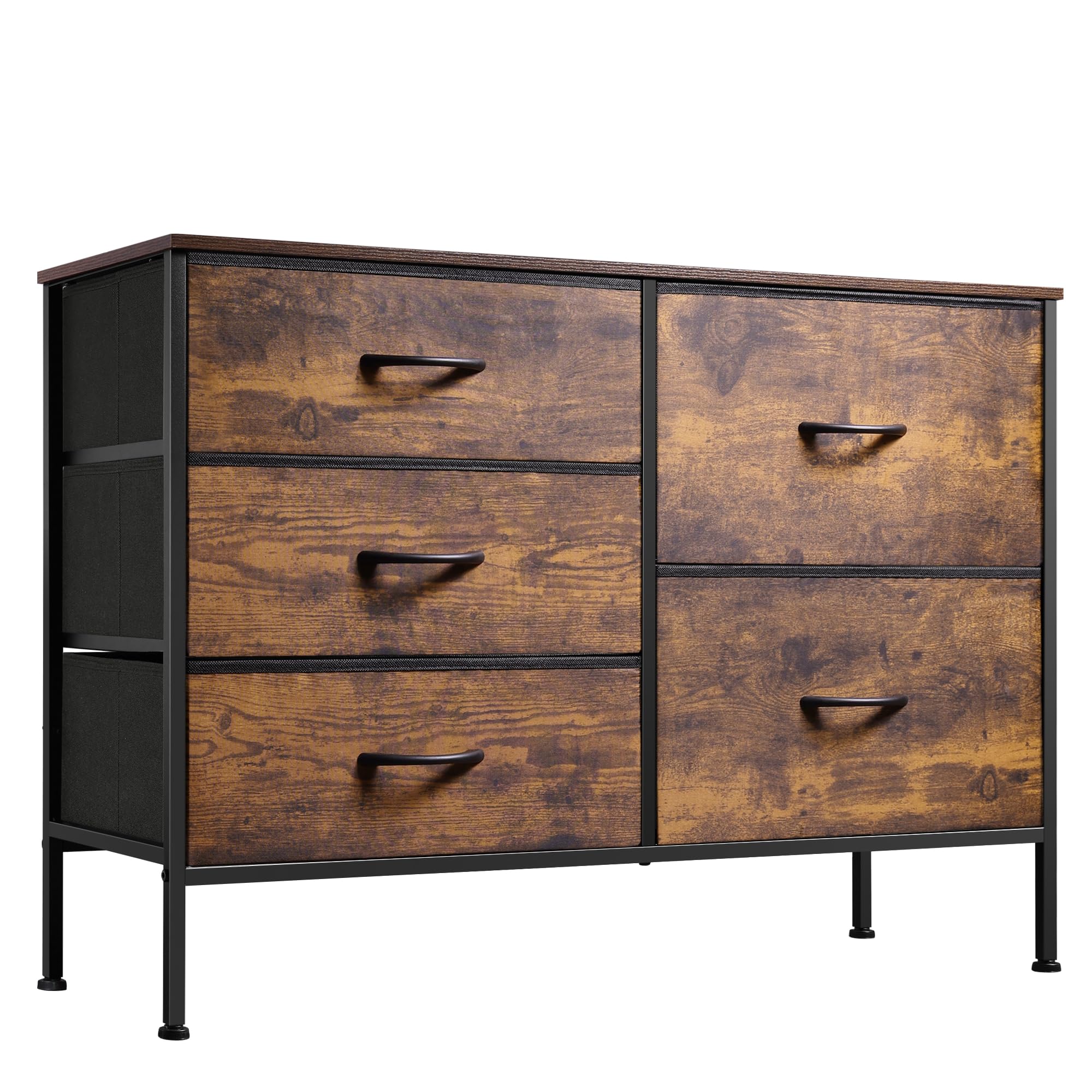 Dresser for Bedroom with 5 Drawers, Wide Chest of Drawers for Bedroom