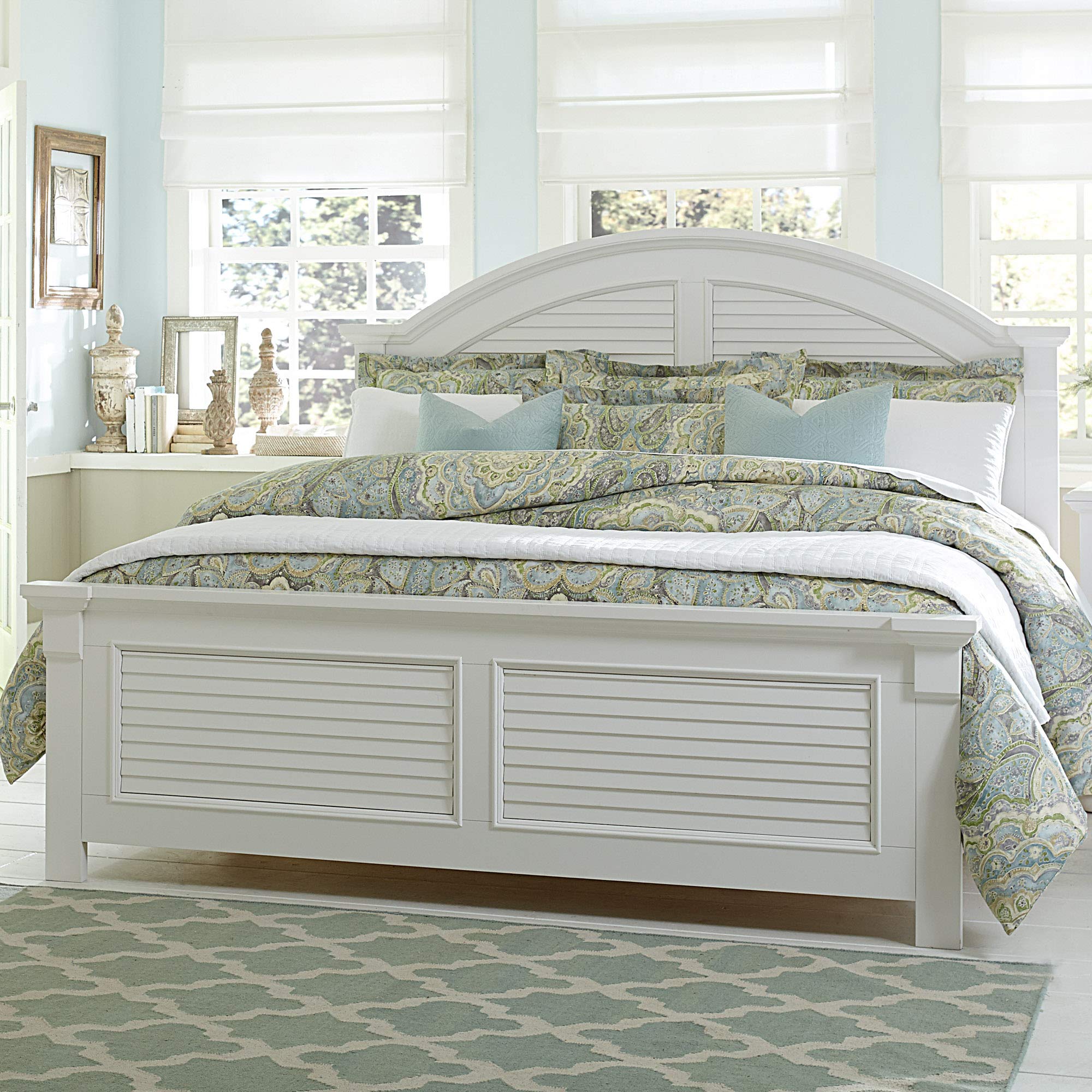 Panel Bed, White, W82 x D88 x H60