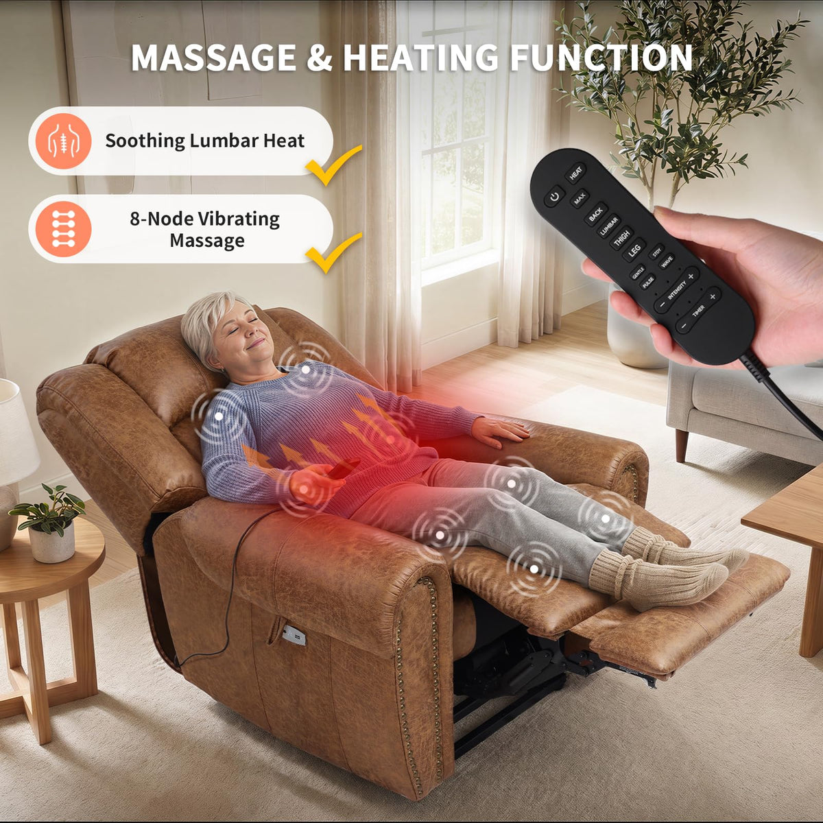 Dual Motor Lay Flat Power Lift Recliner Chair