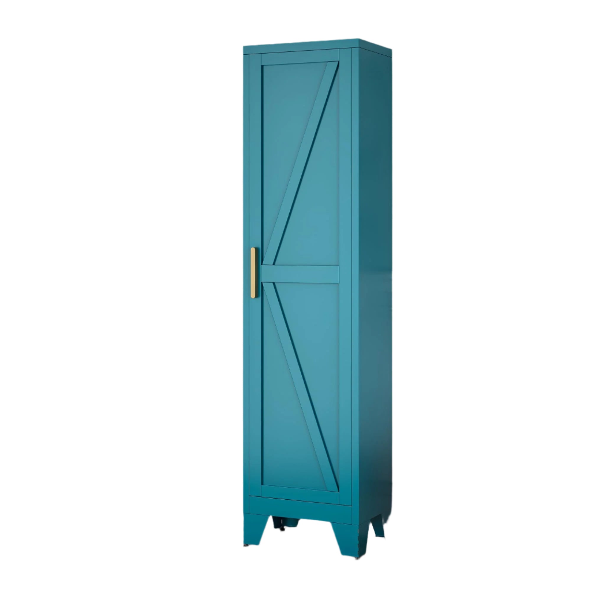 Tall Narrow Storage Cabinet,Metal Cabinet with 5 Adjustable Shelve