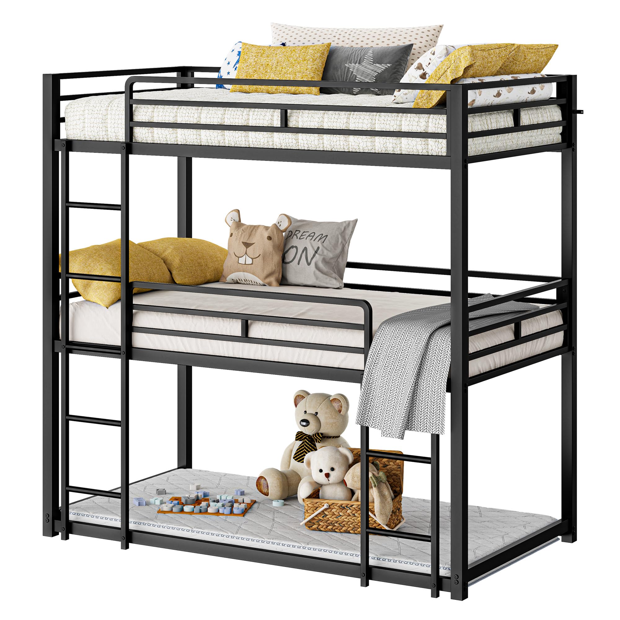 Bunk Bed, Triple Bunk beds Twin Over Twin Over