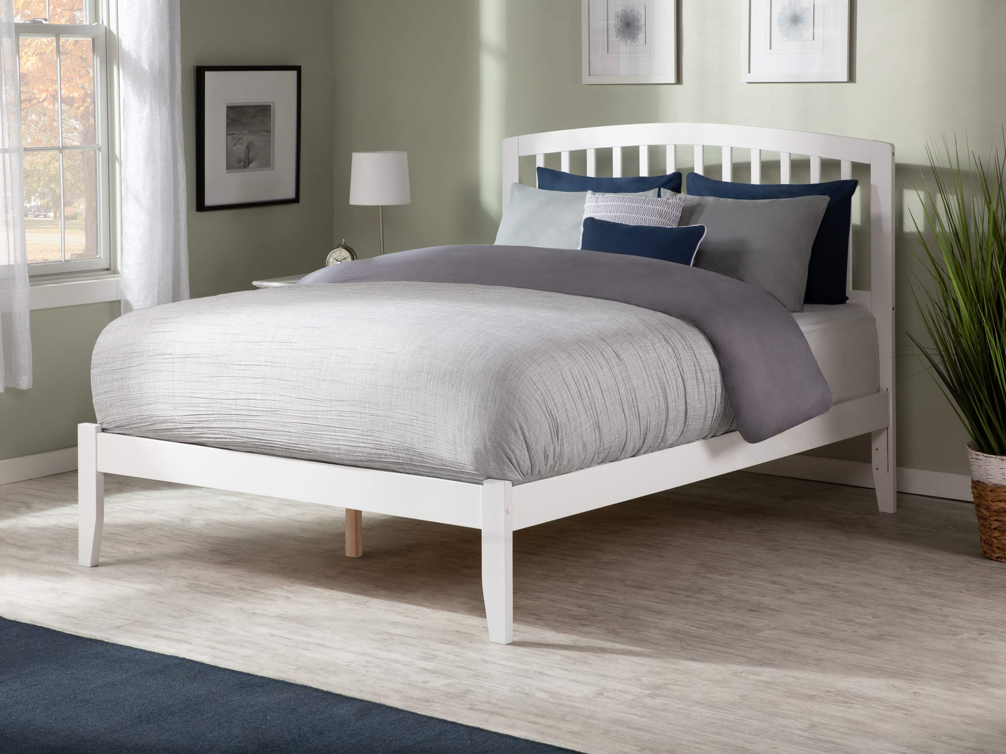 AR8841002 Richmond Platform Bed with Open Foot Board, Queen, White