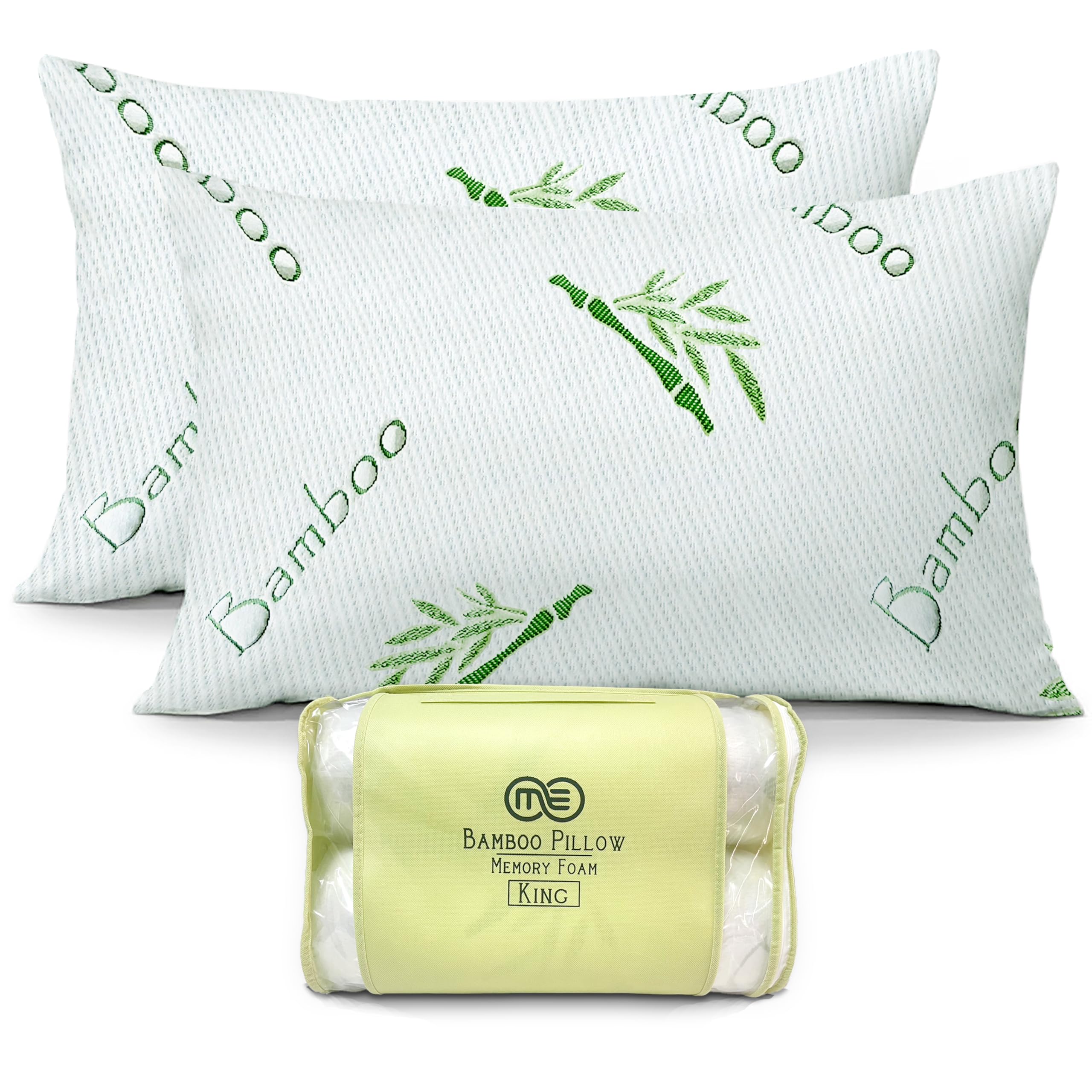Pack King Size Rayon Derived from Bamboo Pillow for Sleeping Shredded