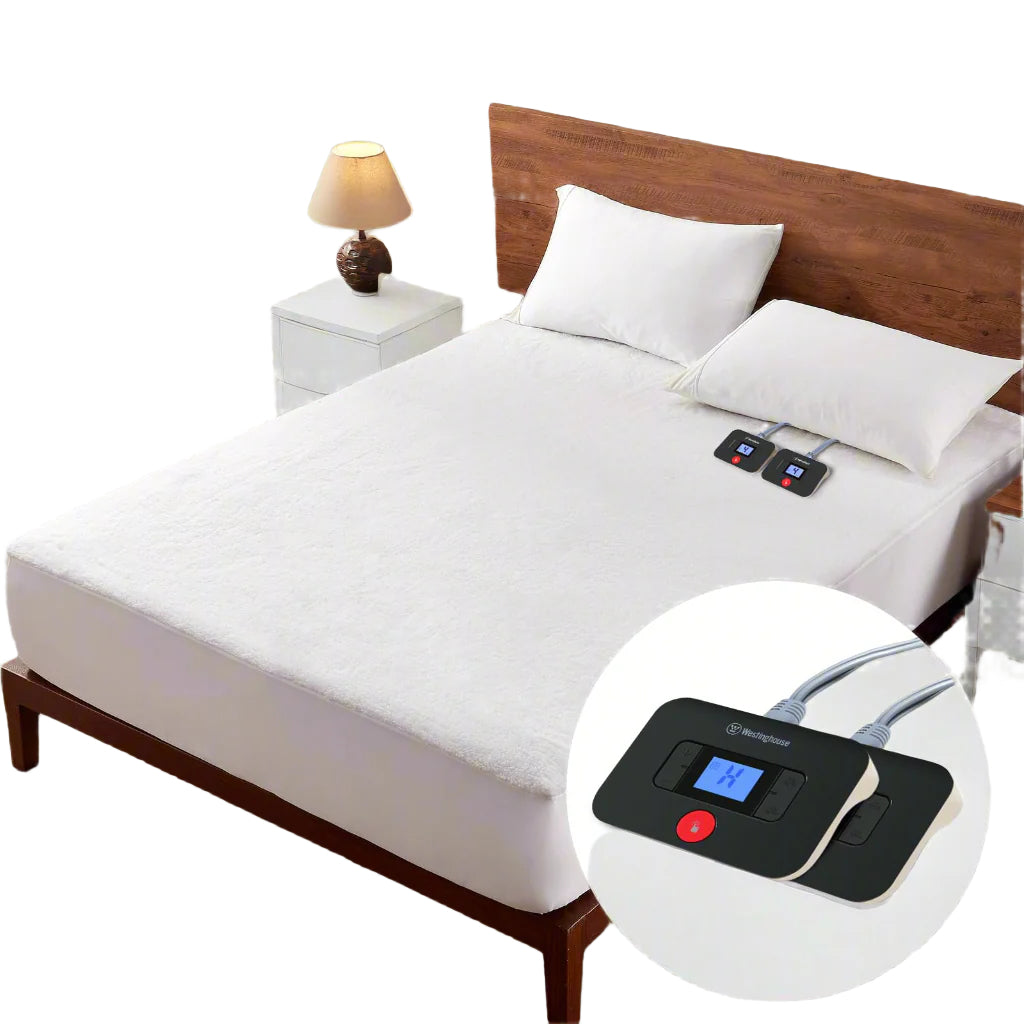 Queen Size Heated Mattress Pad, Luxury Quilted Electric Bed Warmer with 10 Heat