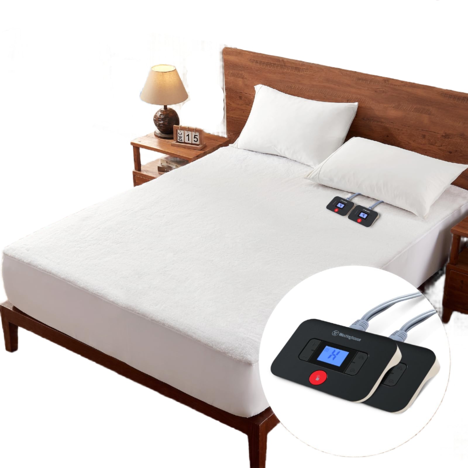 Queen Size Heated Mattress Pad, Luxury Quilted Electric Bed Warmer with 10 Heat