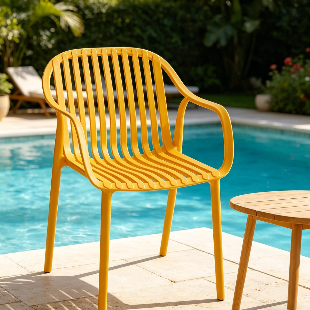 Outdoor Dining Chairs with Armrests, Set of 4