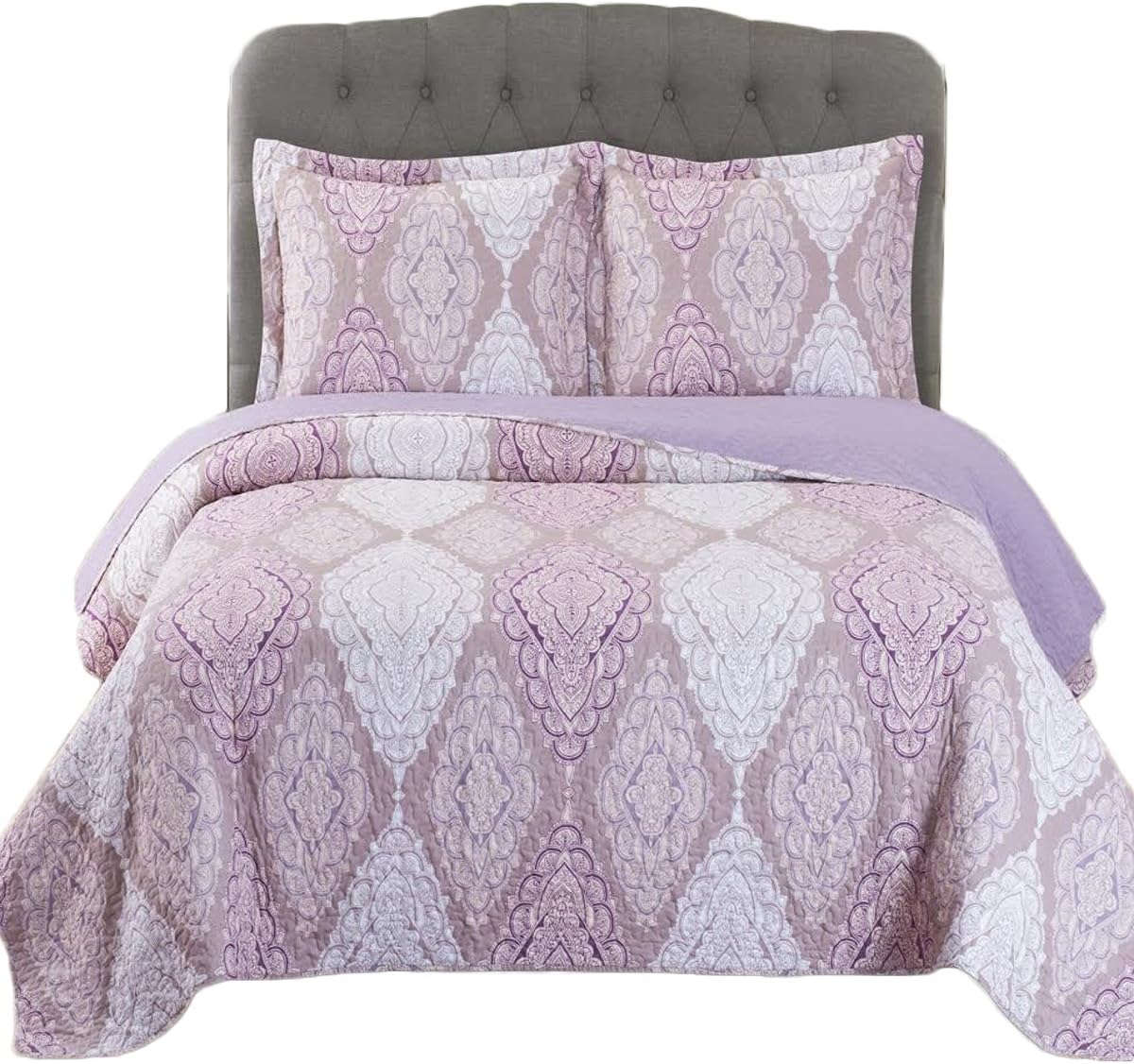 Jewel- King/California King 110x96 Size, Over-Sized Quilt 3pc Set
