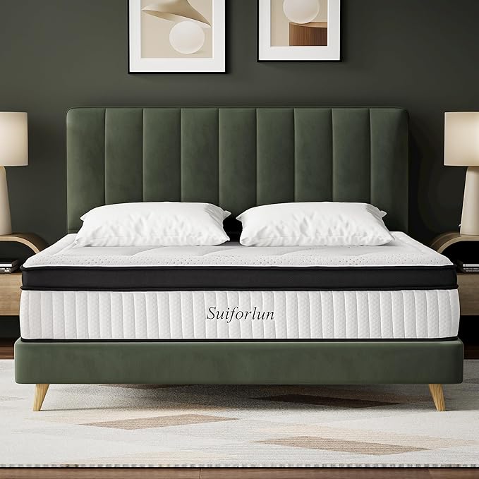 14 Inch Full Size Hybrid Mattress - Gel Memory Foam and 7-Zone Individual Pocket Spring