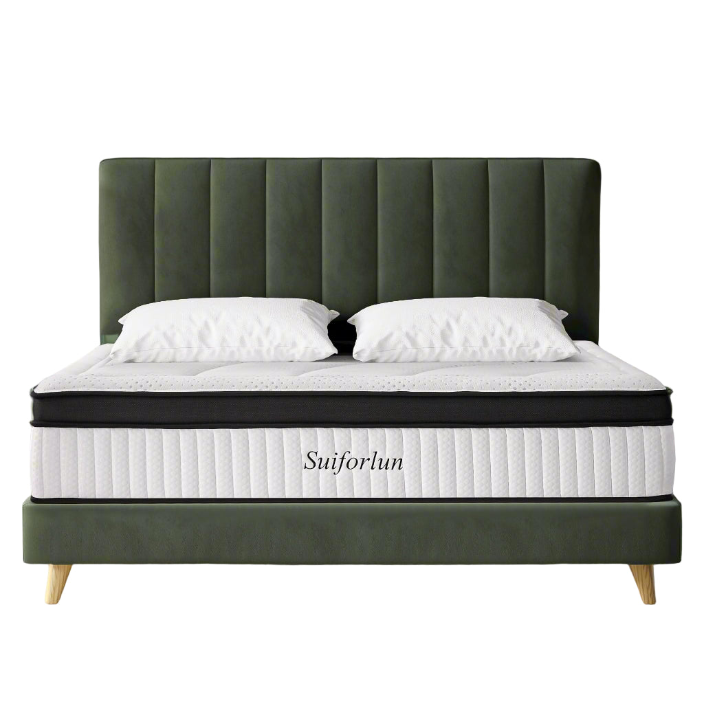 14 Inch King Size Mattress - Gel Memory Foam and 7-Zone Individual Pocket Spring