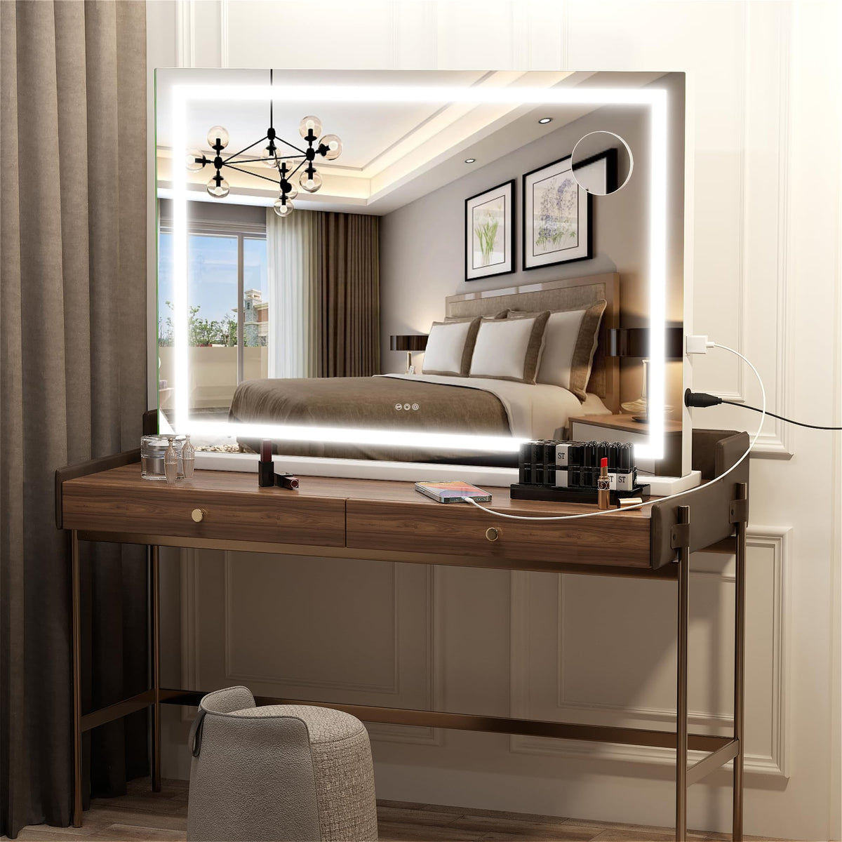 LED Vanity Mirror with Lights, 28" x 20"