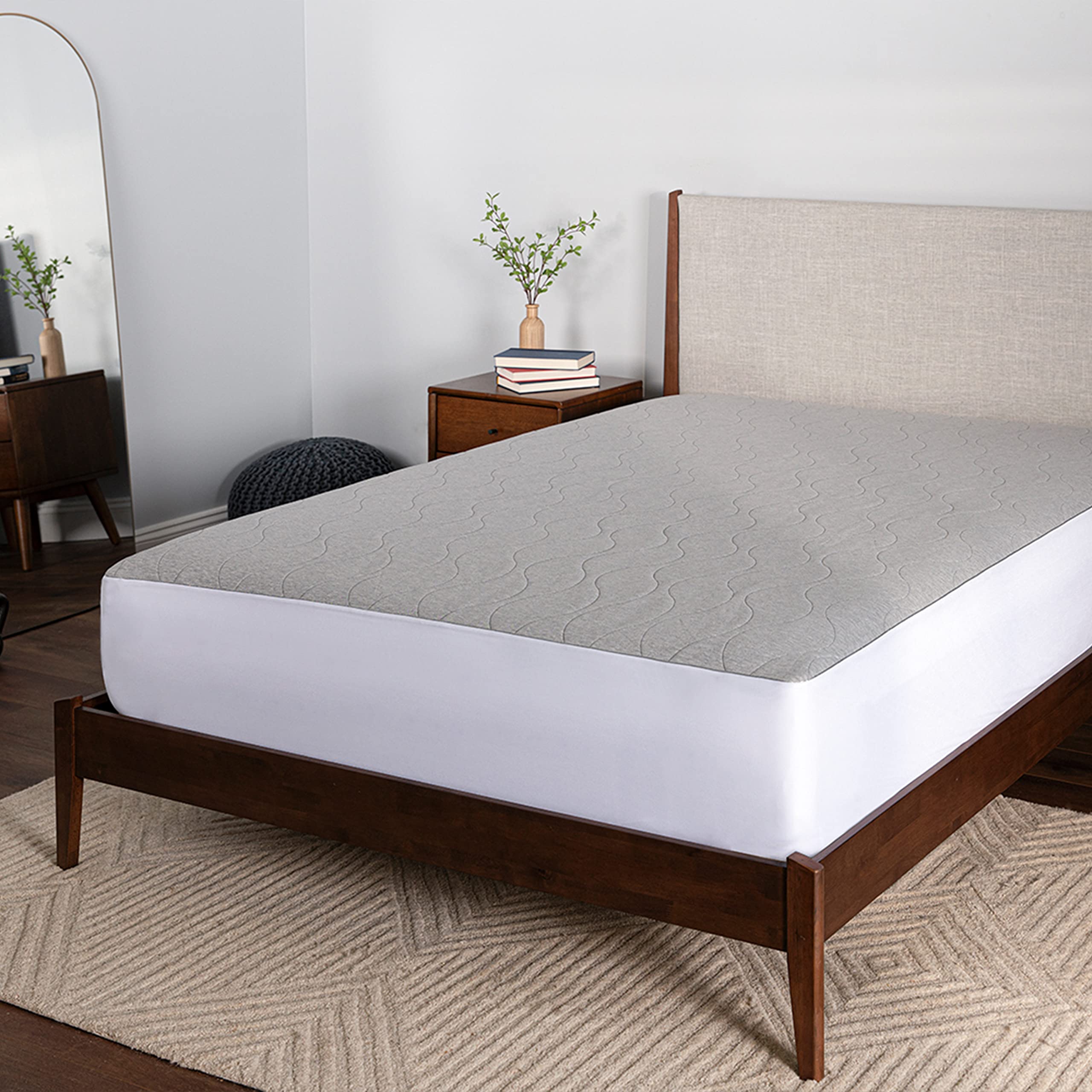 Air-X Performance Mattress Protector - Queen - Powered by Air-X Technology - Grey Wave
