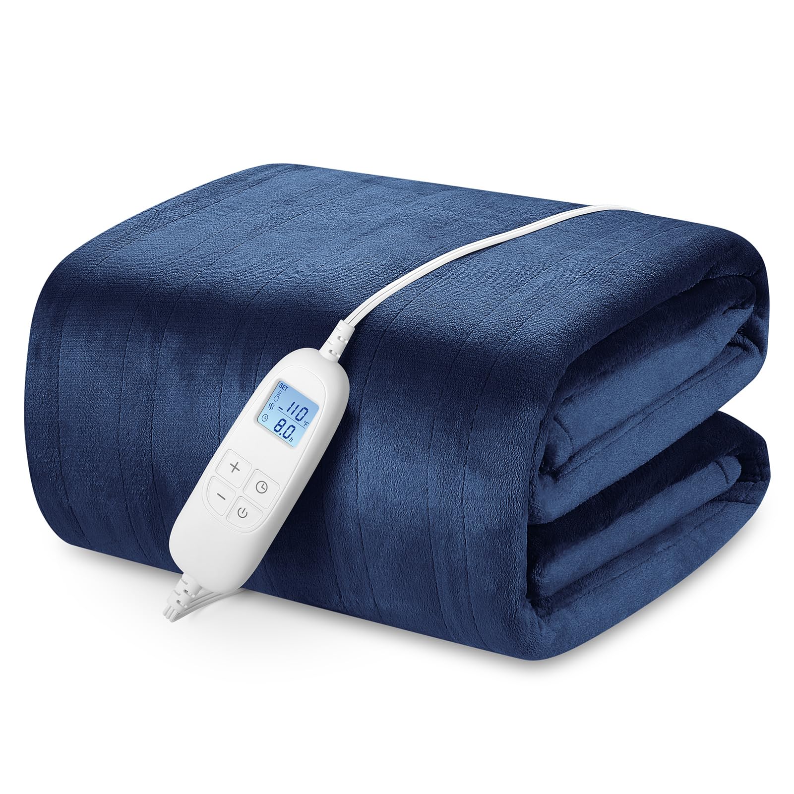 Heated Blanket Queen Size 84" x 90" with 6 Heating Levels & 8h Auto Off