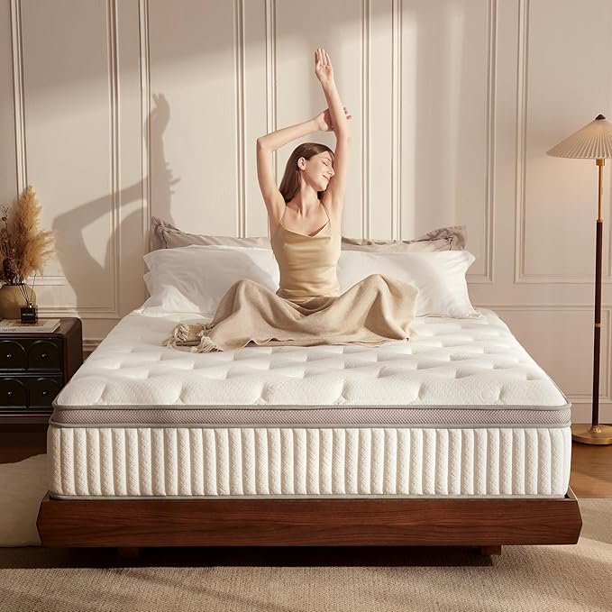 Queen Mattress, 12 inch Queen Size Cooling Gel Memory Foam Mattresses for Pressure