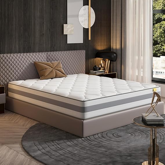 King Mattress,12 Inch Hybrid Memory Foam Medium Feel King Size Bed in a Box