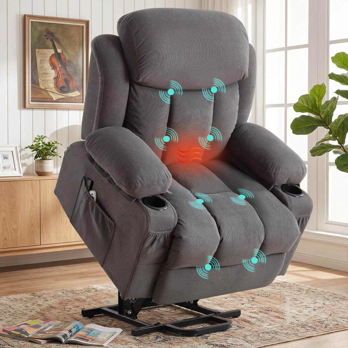 Power Lift Recliner Chair with Massage & Heat