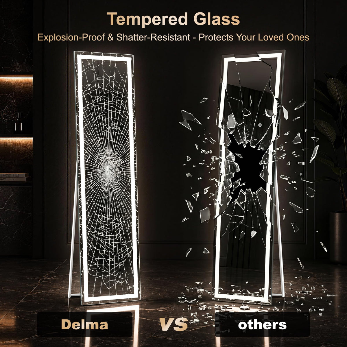 LED Full Length Mirror with Lights