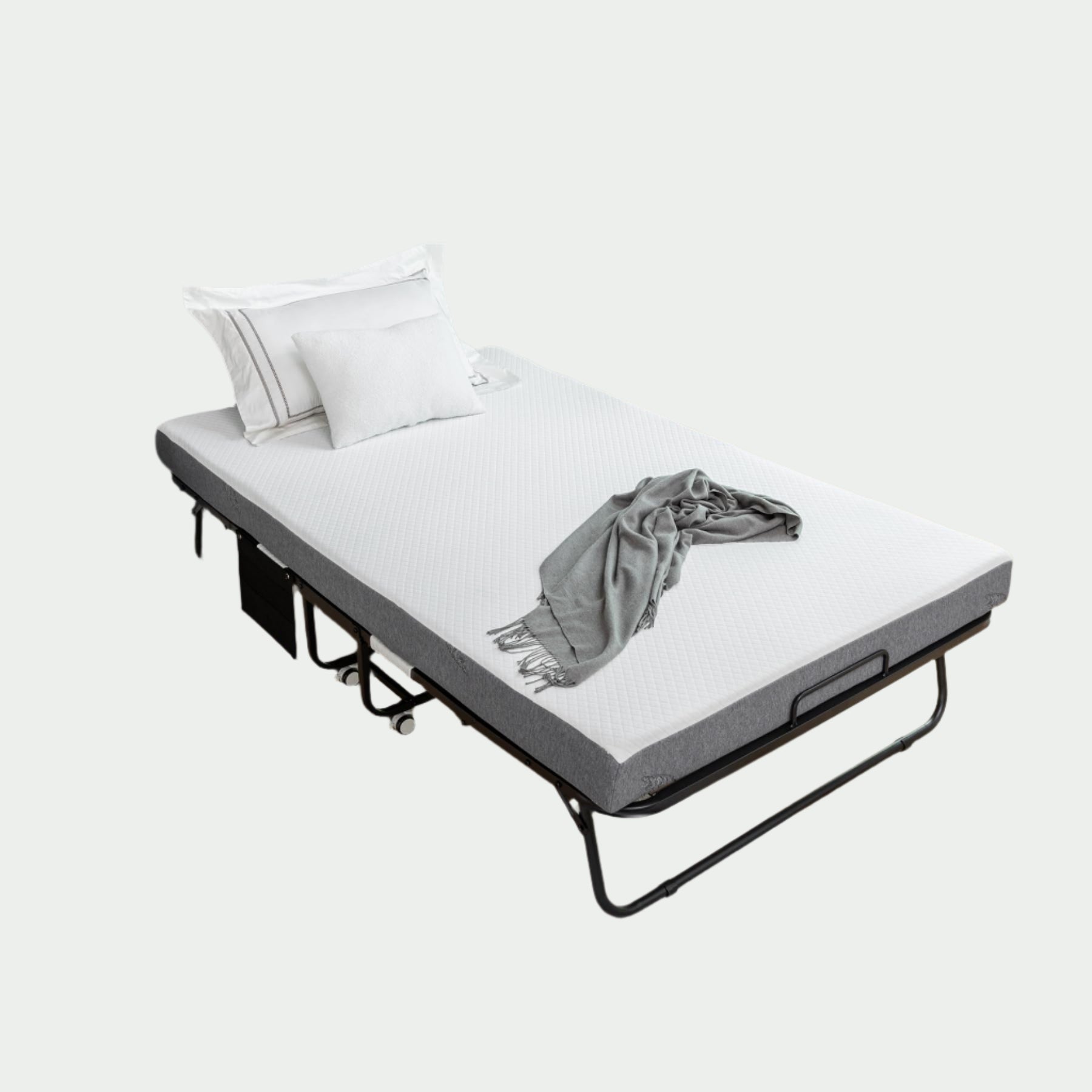Folding Bed with Mattress - 75" x 45" Full Size Foldable Guest Bed