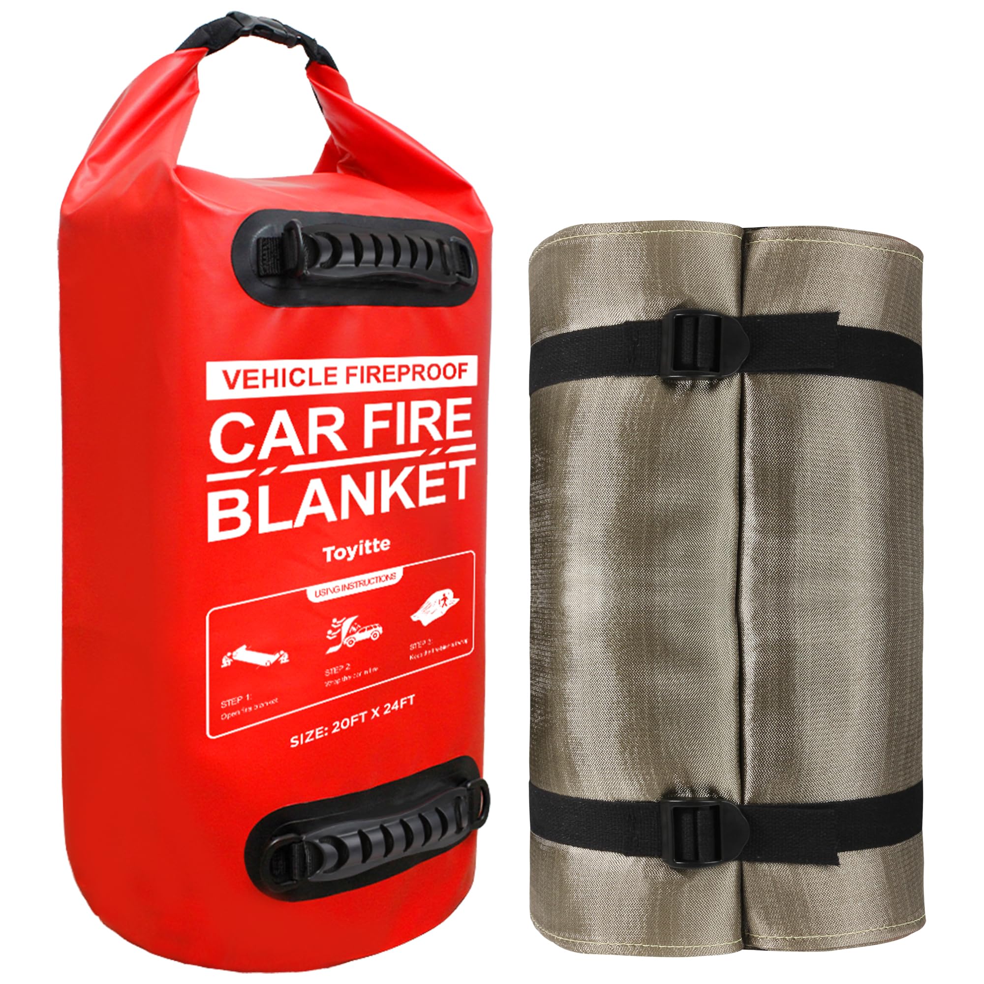 Fire Blanket, Large Emergency Fire Extinguisher Blanket for Electric/Fuel