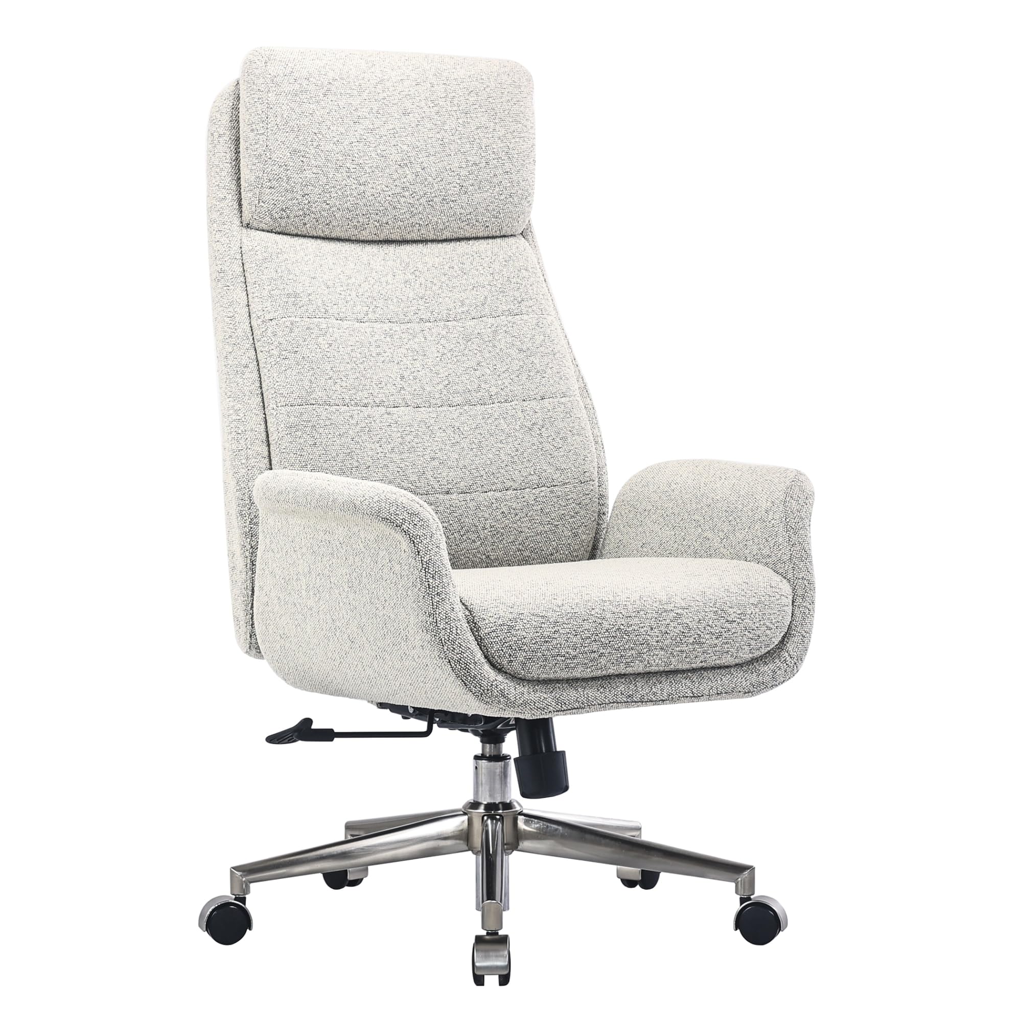 High-Back Bouclé Executive Office Chair