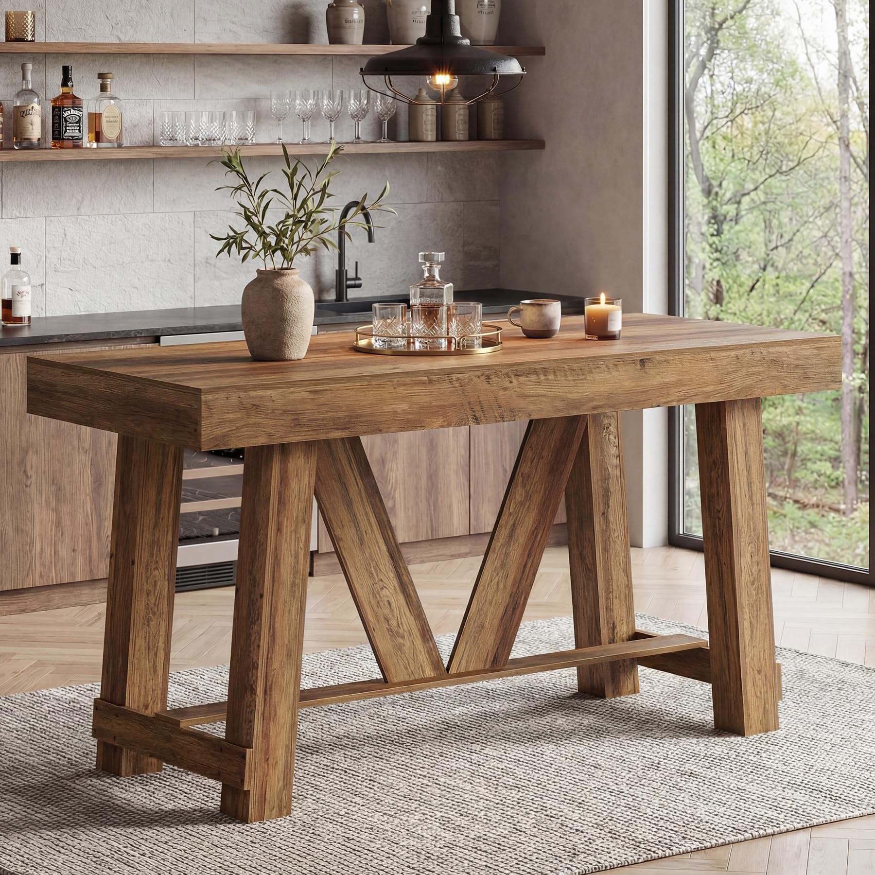 Farmhouse Bar Table 63" Counter Height