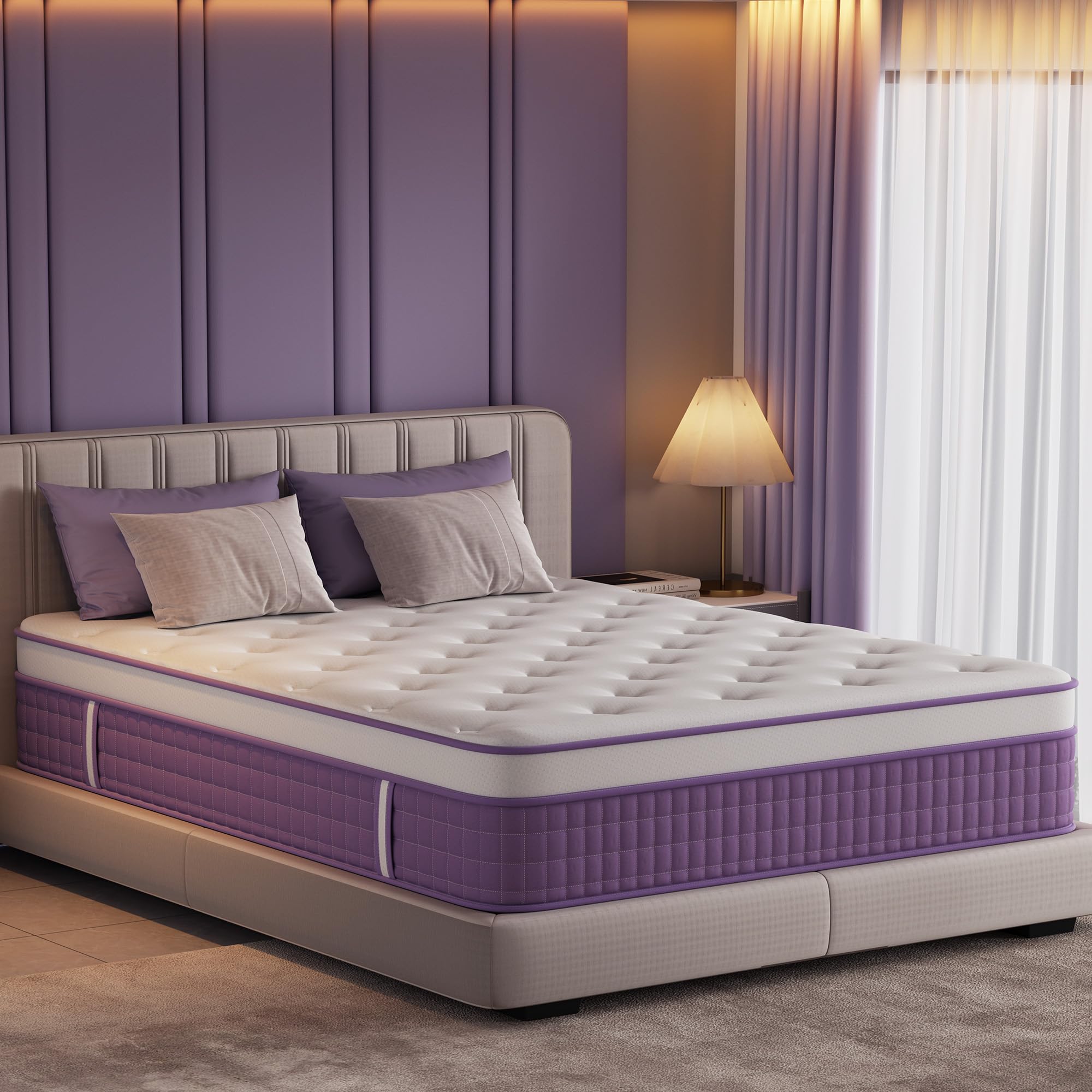12 Inch Queen Size Hybrid Mattress in a Box, CertiPUR-US Certified Mattress