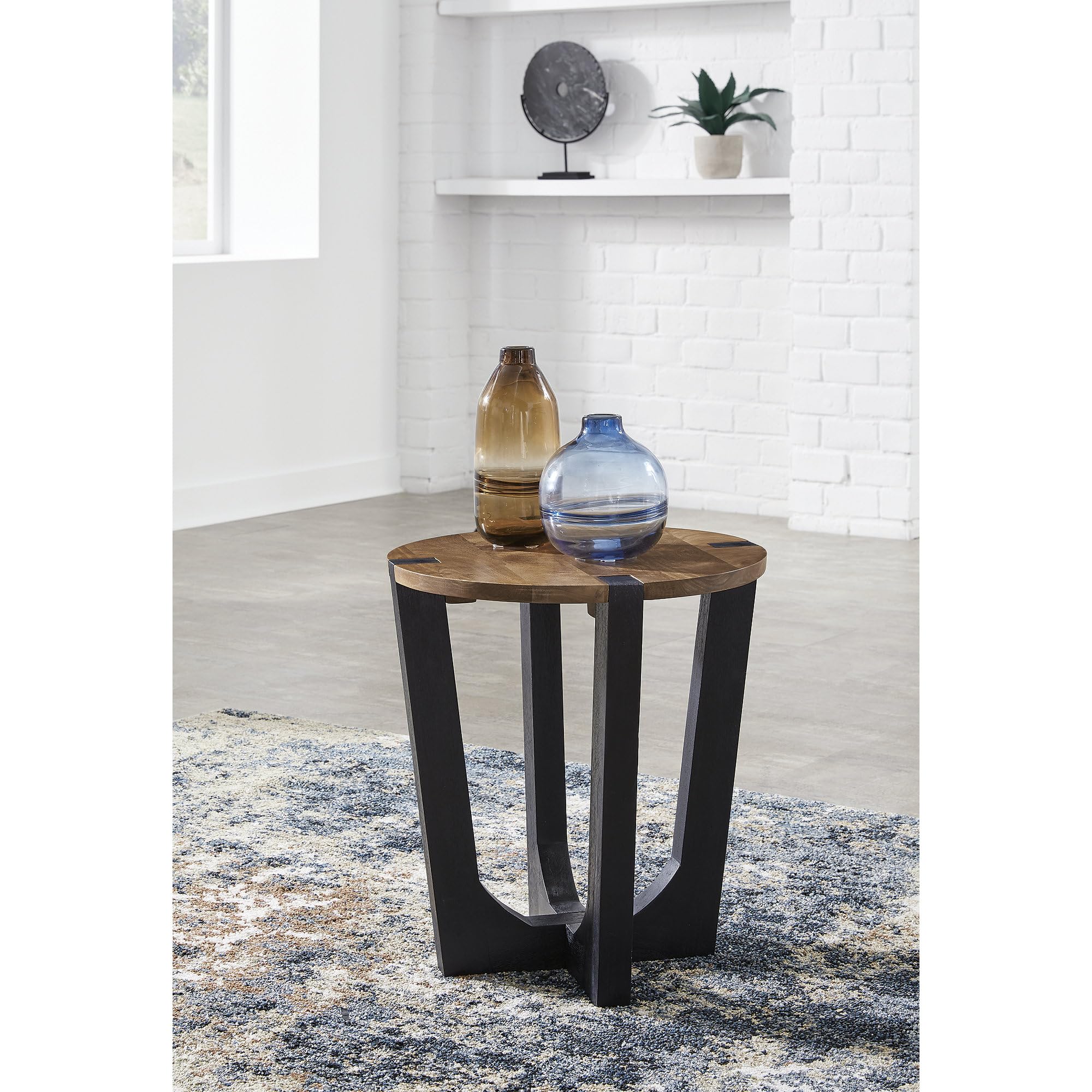 Hanneforth Round Mango Wood End Table