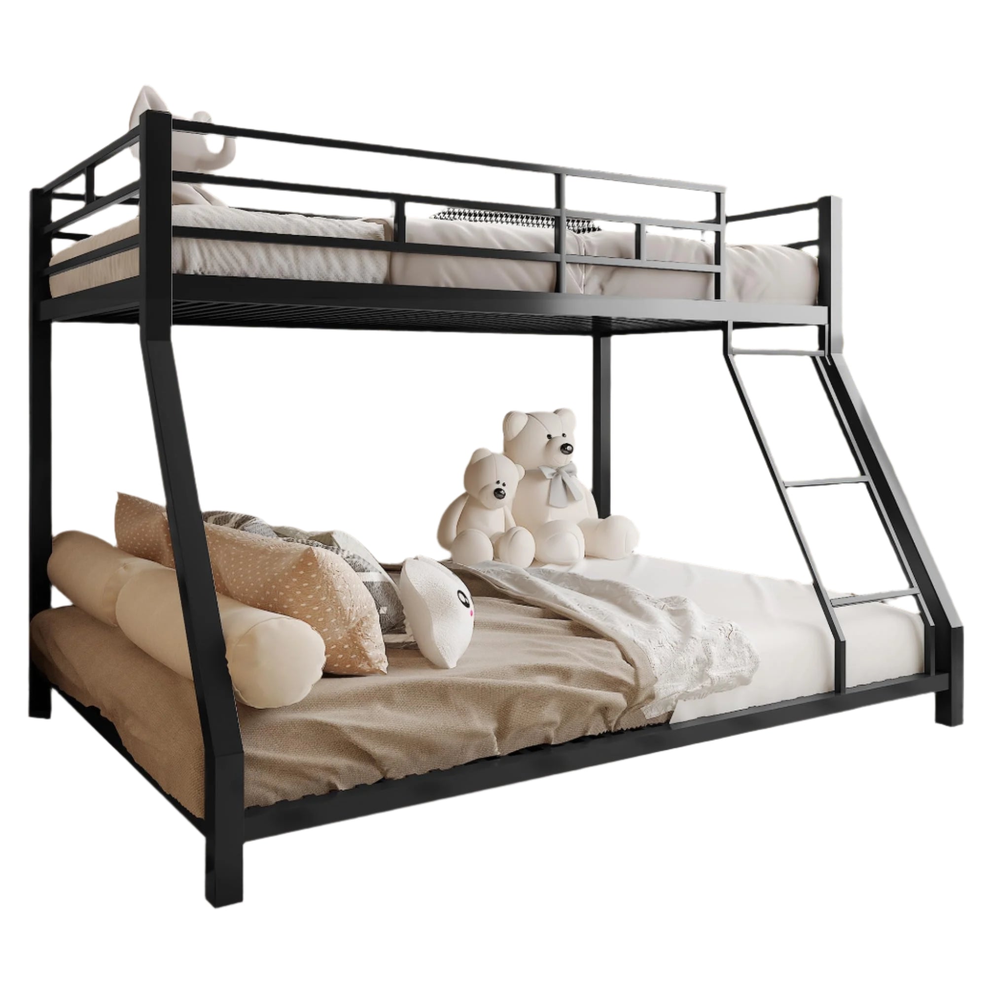 Bunk Bed Twin Over Full Size, Twin Over Full Bunk Beds with Ladder
