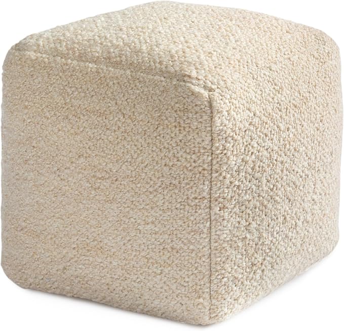 Square Pouf Ottoman – 16" x 16" x 16"