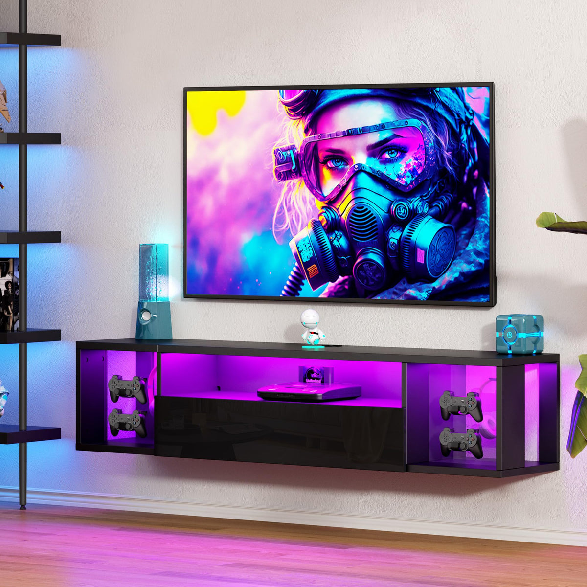 LED Floating TV Stand with Entertainment Center