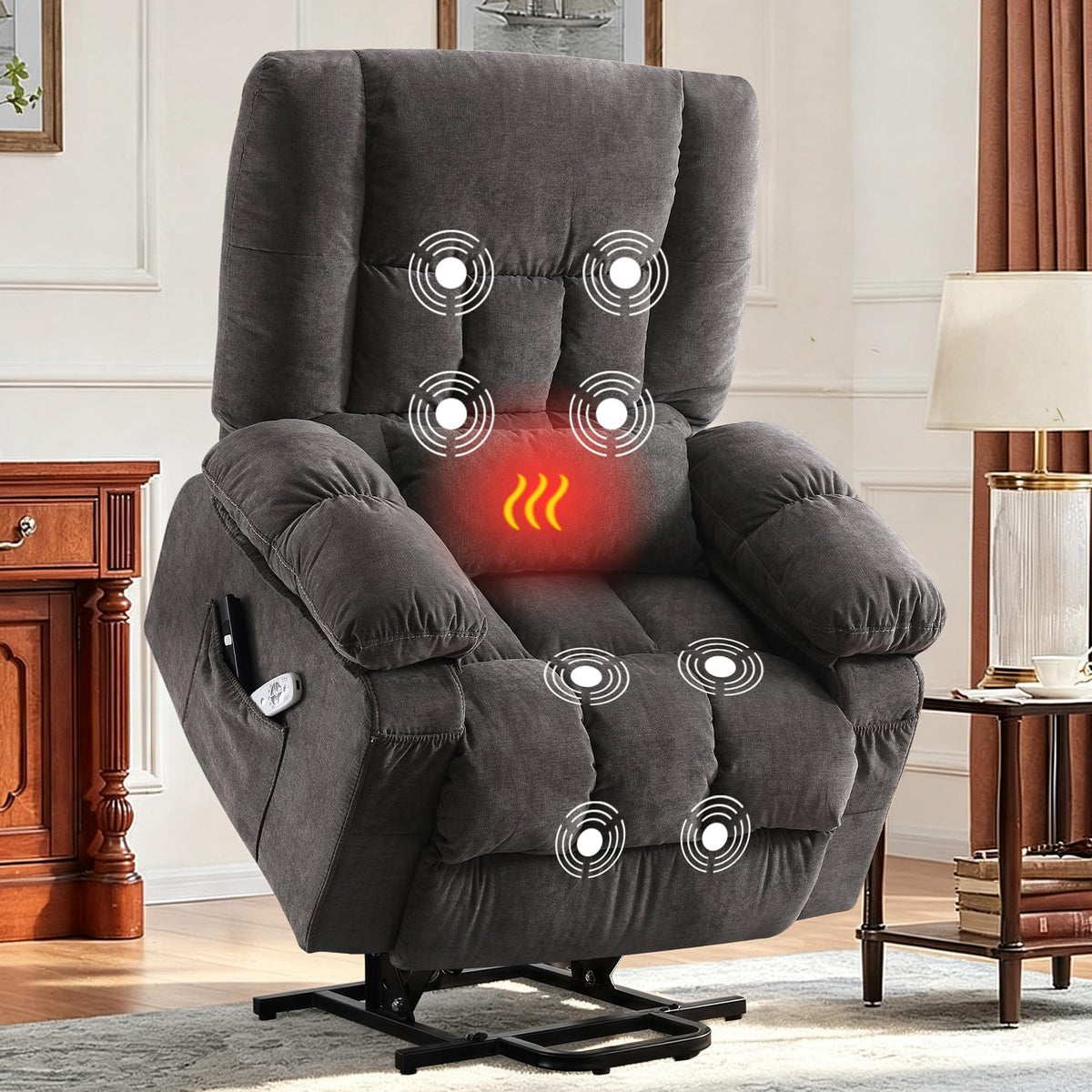 Power Lift Recliner Chair with Massage and Heat