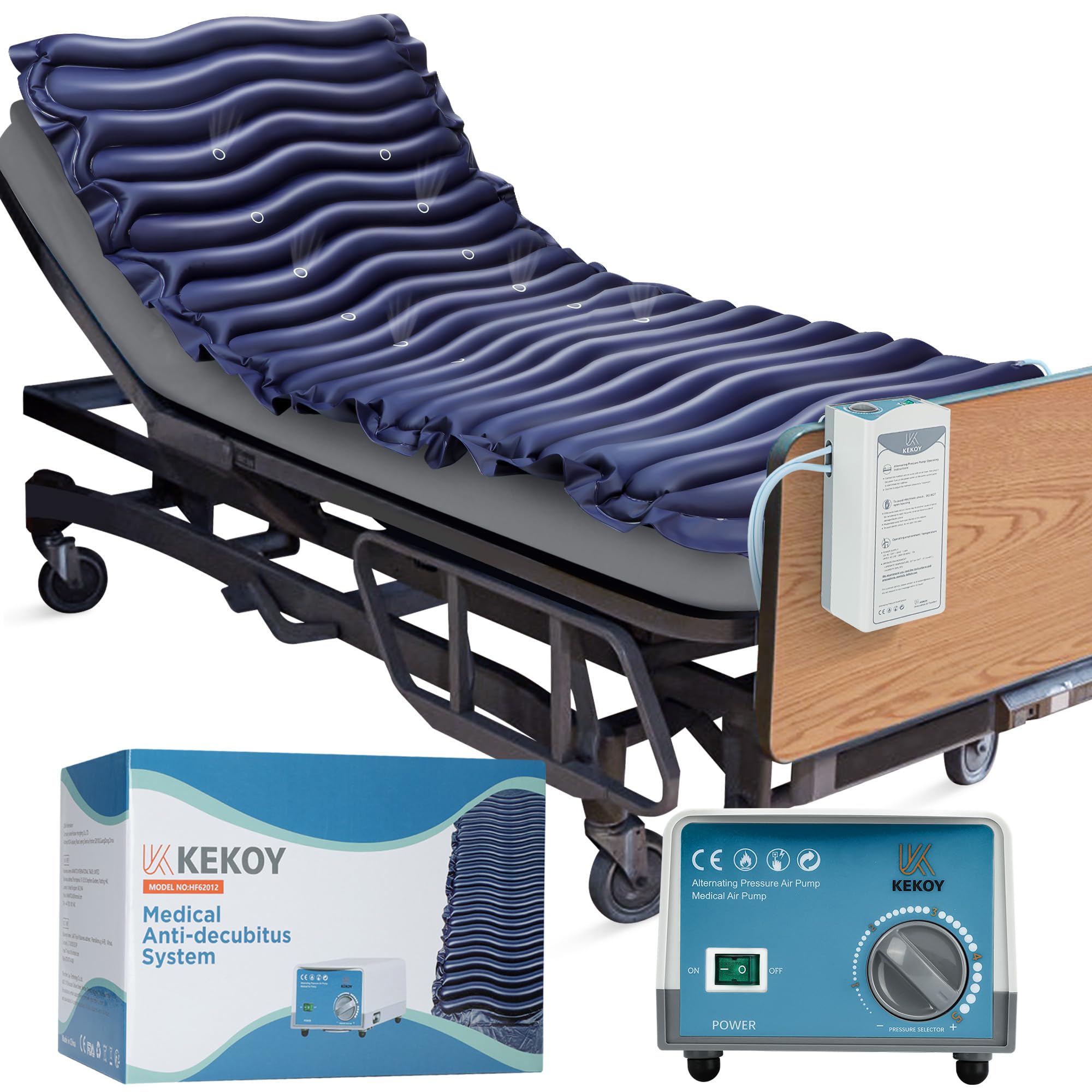 (HC-9 EZ-Turn ICU Hospital Bed with Lateral Tilting, 12 pcs of Sectional