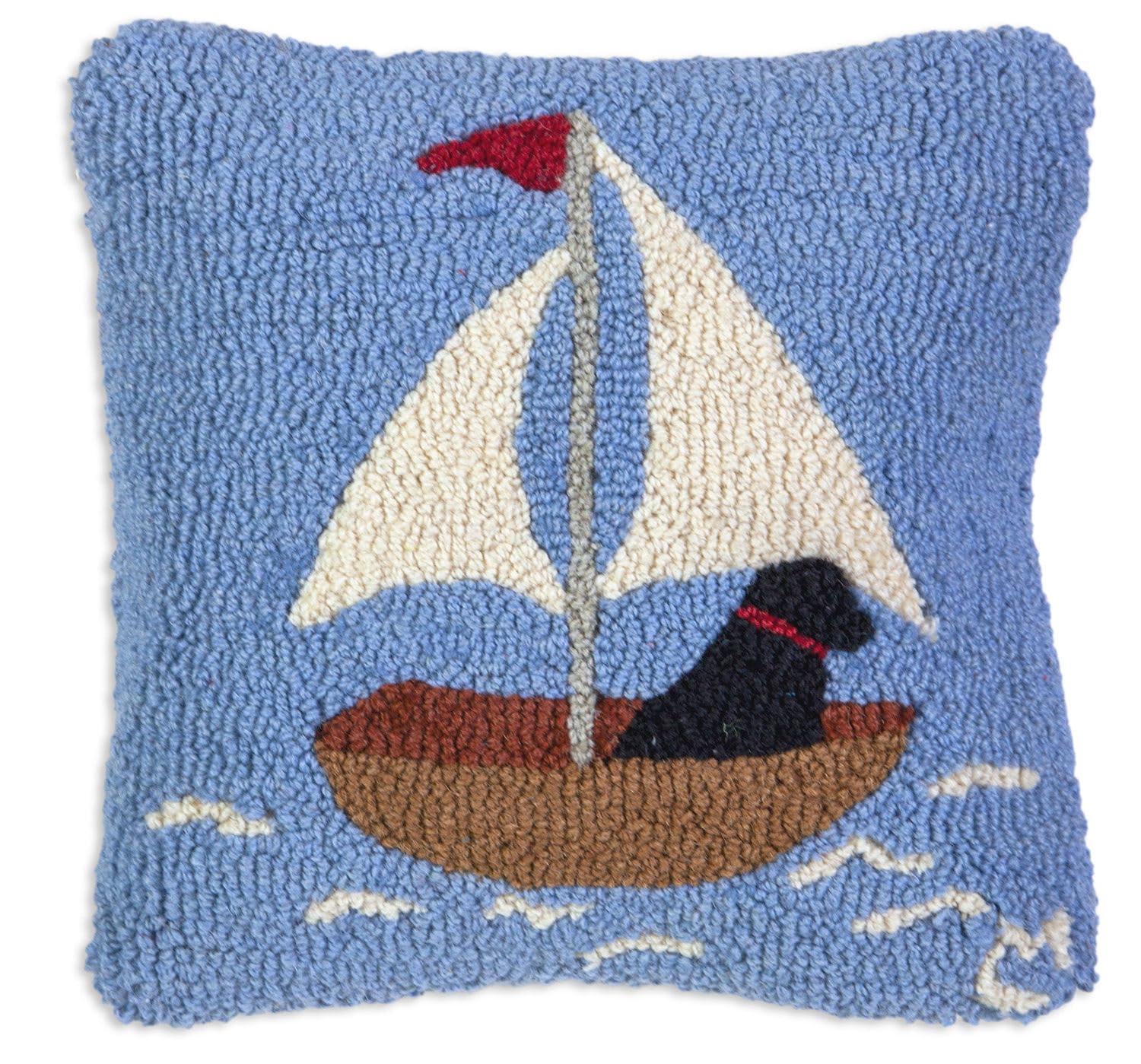 Corners Artist-Designed Skiff Lab Hand-Hooked Wool Decorative Petite