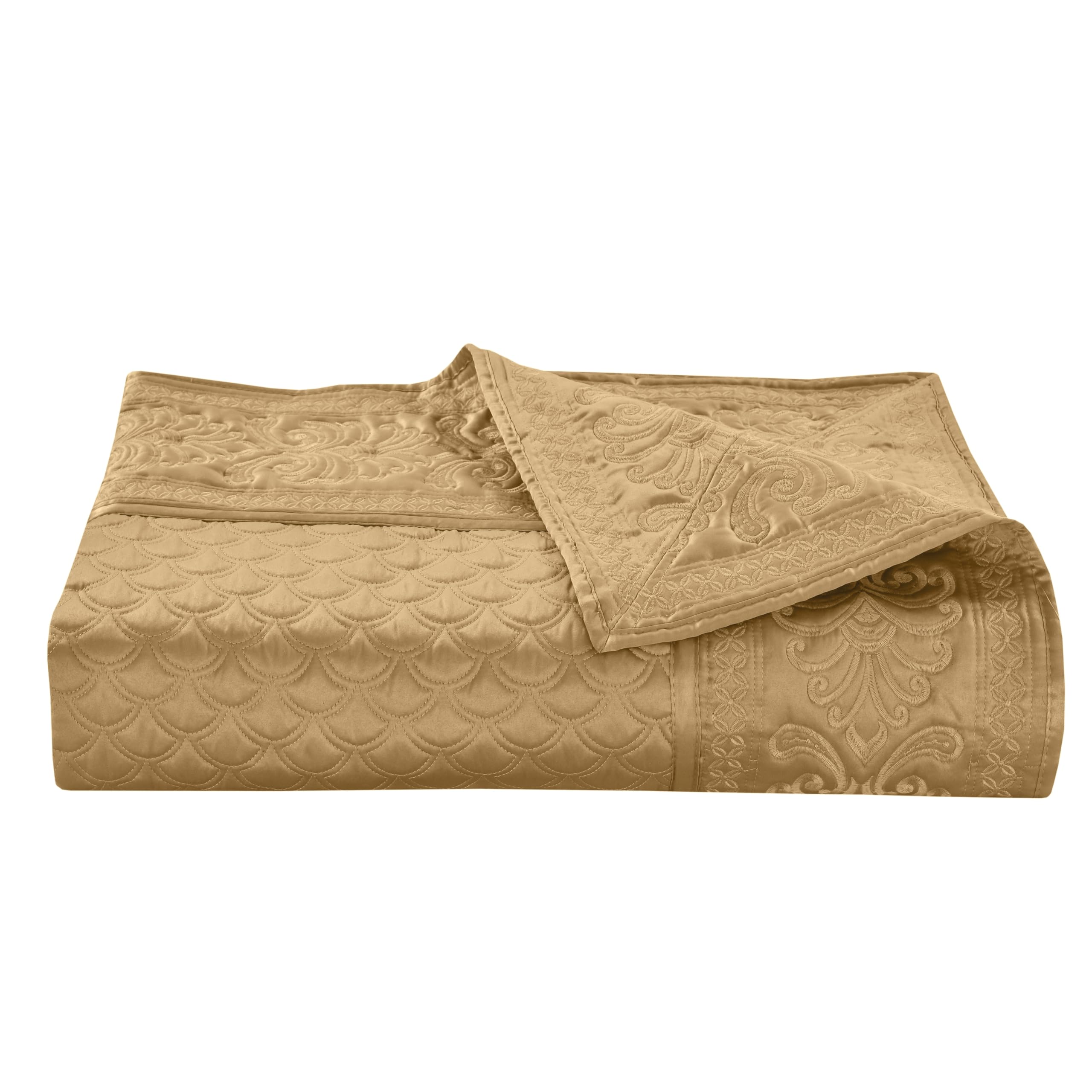 Lincoln Full/Queen Coverlet, Gold, 90X90