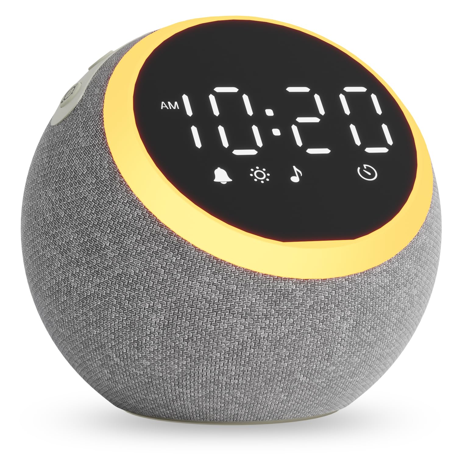 White Noise Sound Machine Alarm Clock for Bedroom with Night Light