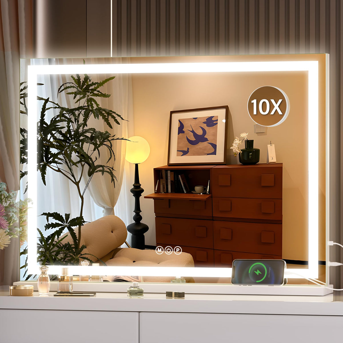 LED Vanity Mirror with Lights, 28" x 20"
