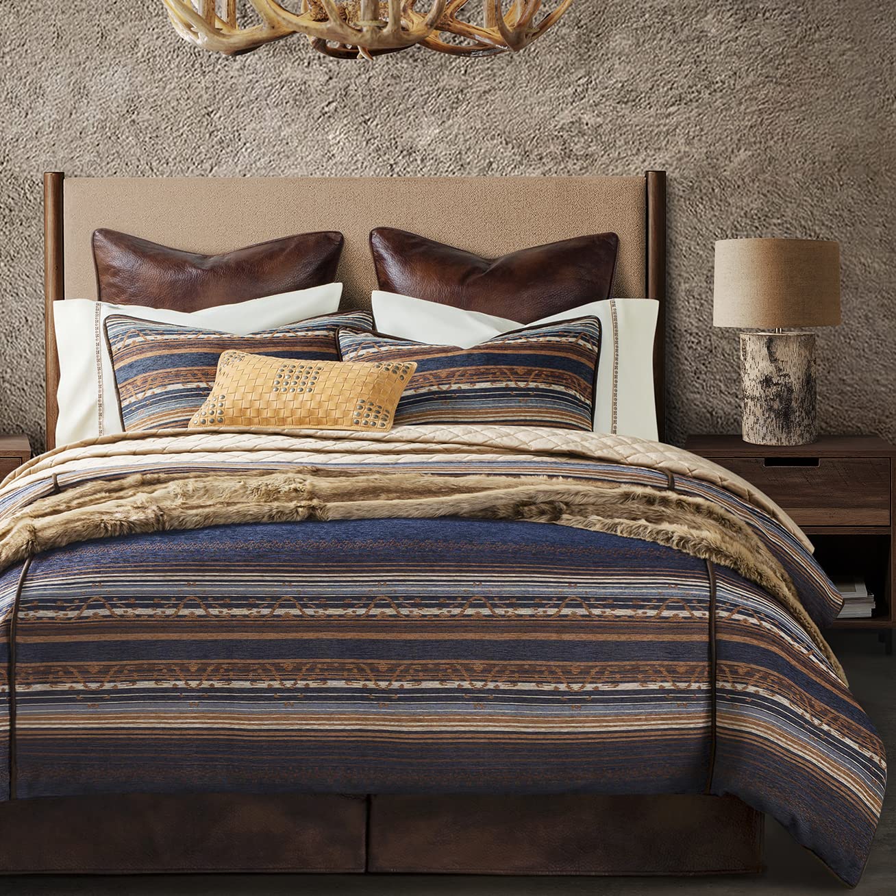 Estes Western Bedding 3 Piece Super King Comforter Set