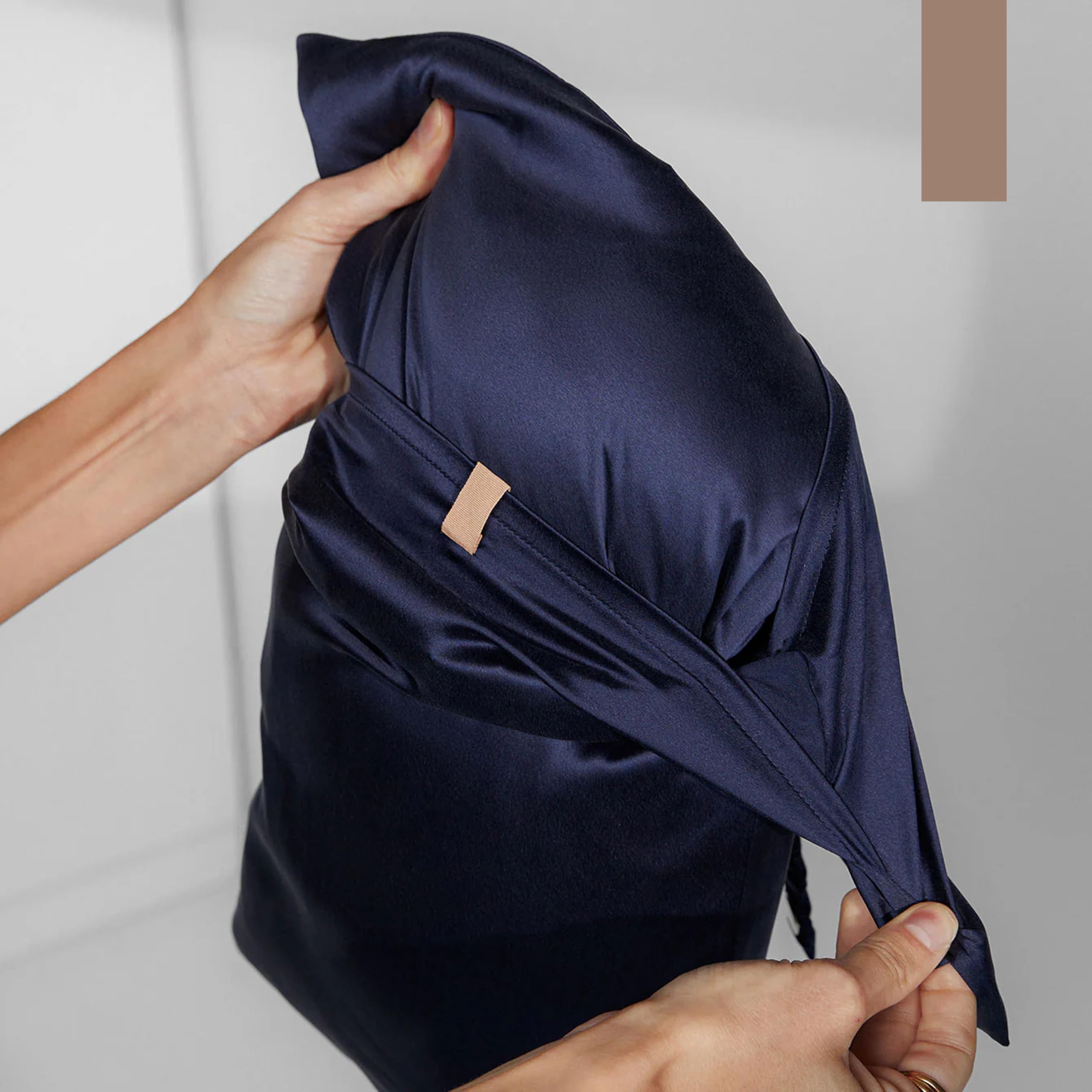 Silk Travel Pillow - Mulberry Silk Mini Pillow with Multi-Attachment Straps