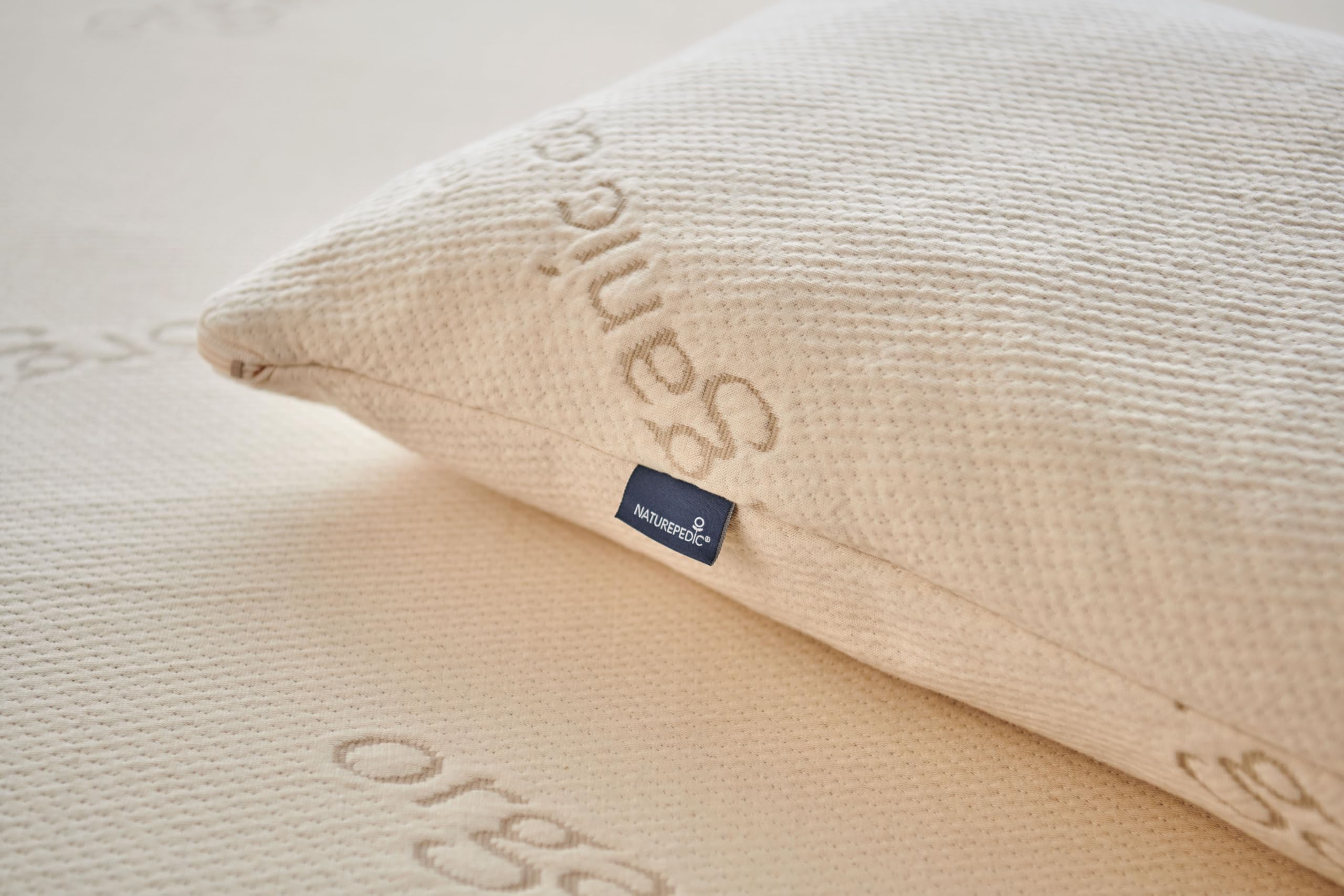 Organic Solid Latex Pillow - Standard Bed Pillow - Luxury Pillow for Comfortable